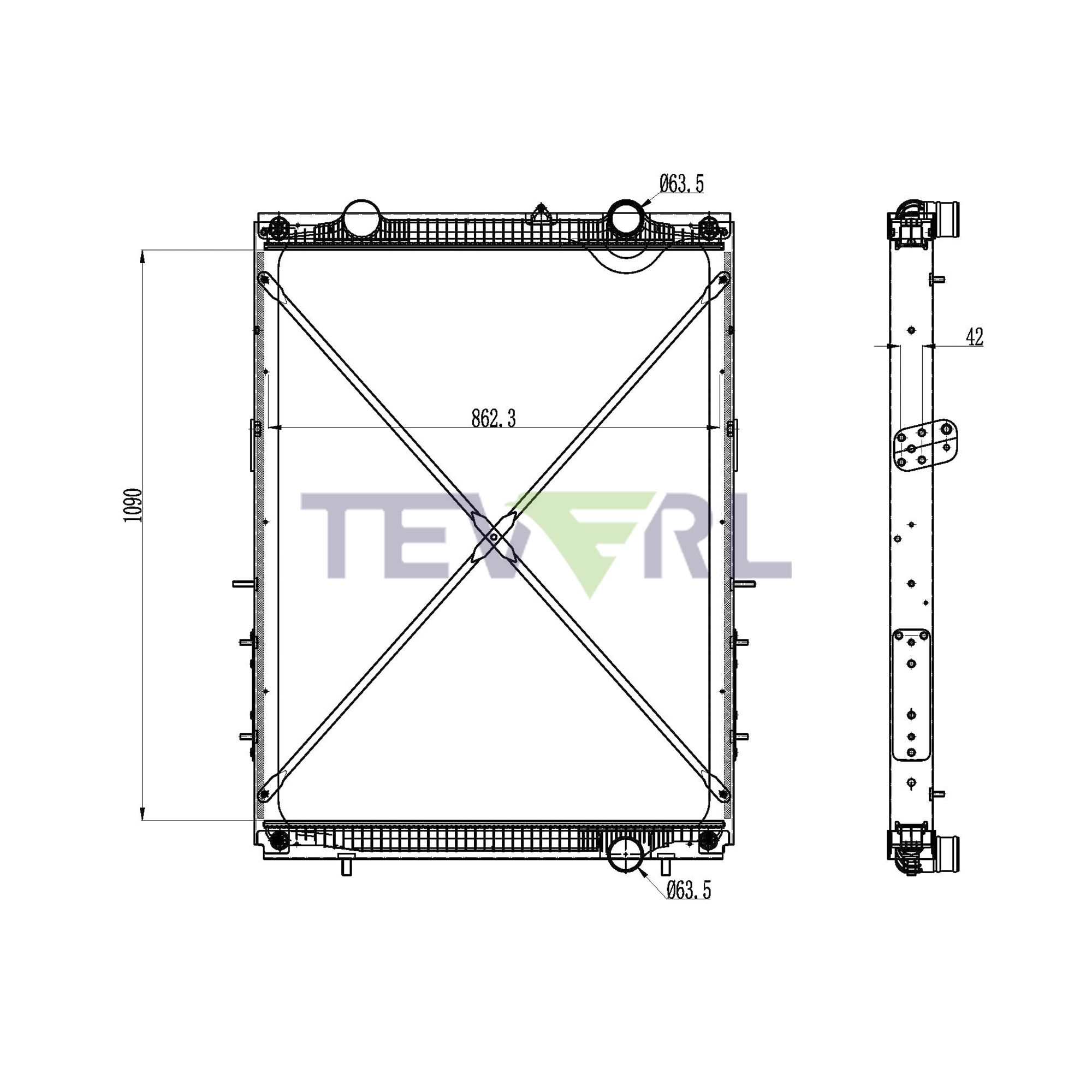 10201020 Kenworth Radiator