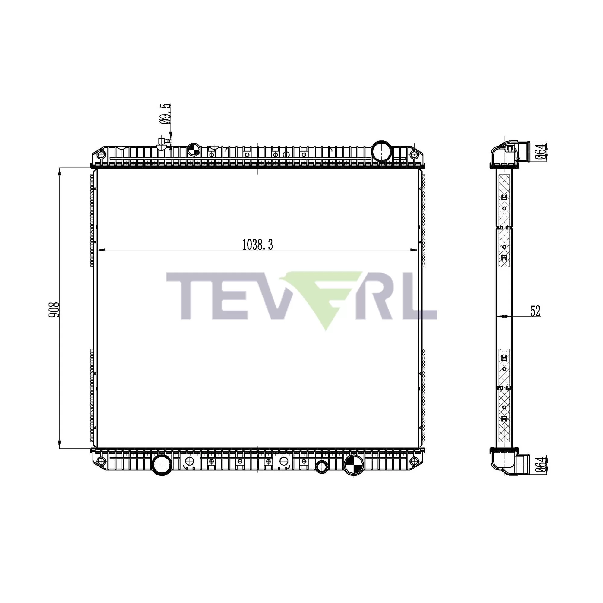 10101060 Freightliner Radiator
