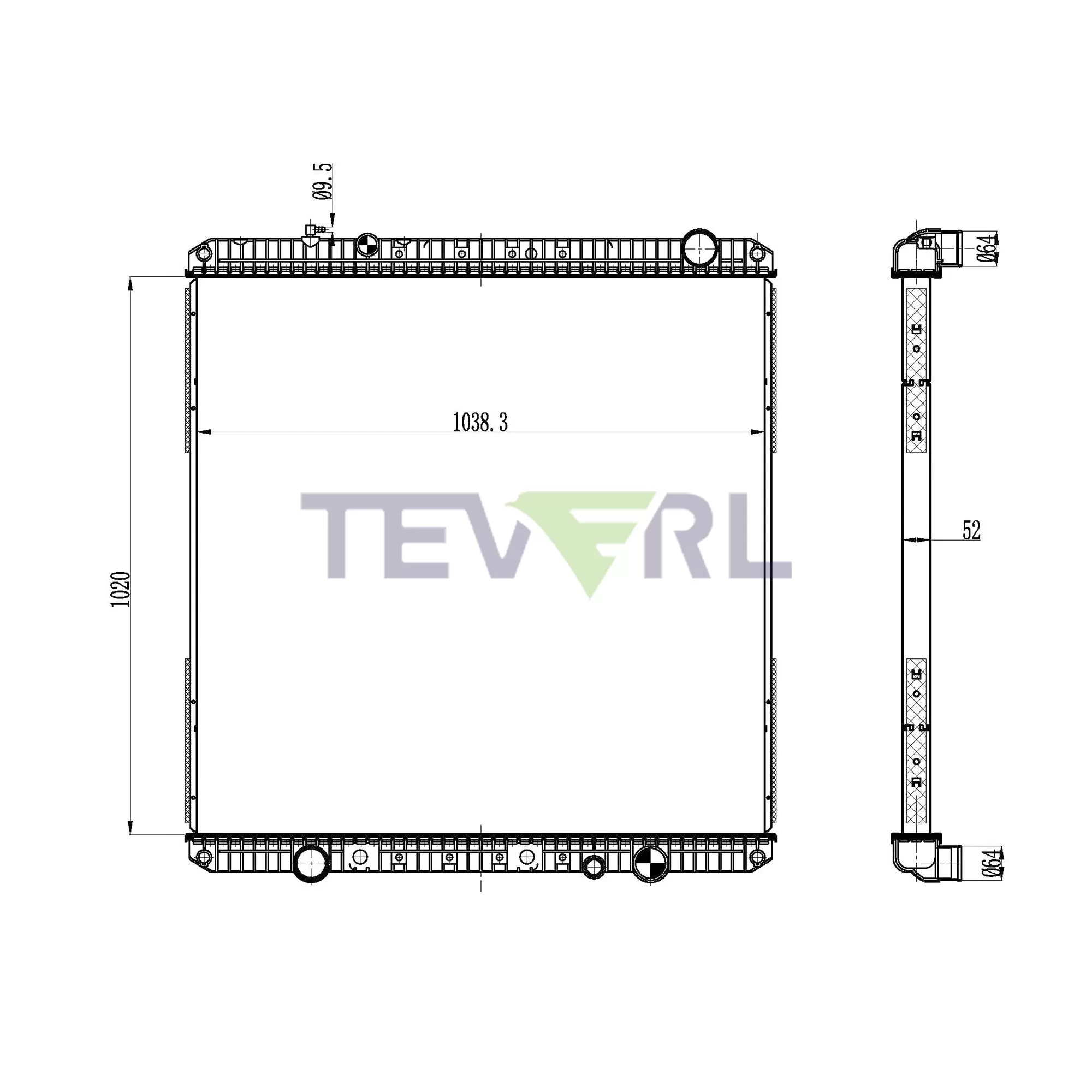 10101061 Freightliner Western Star Radiator