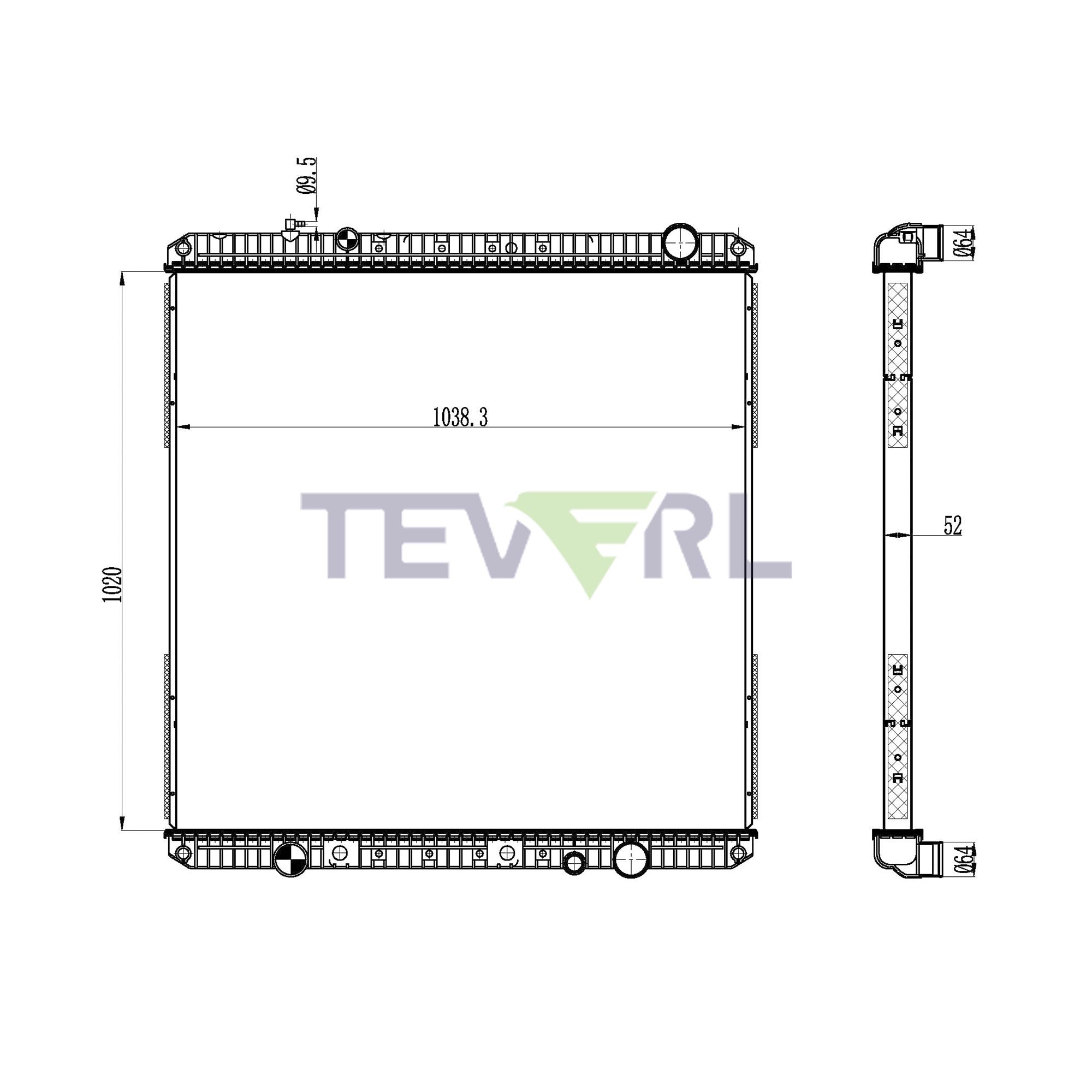 10101085 Western Star Radiator