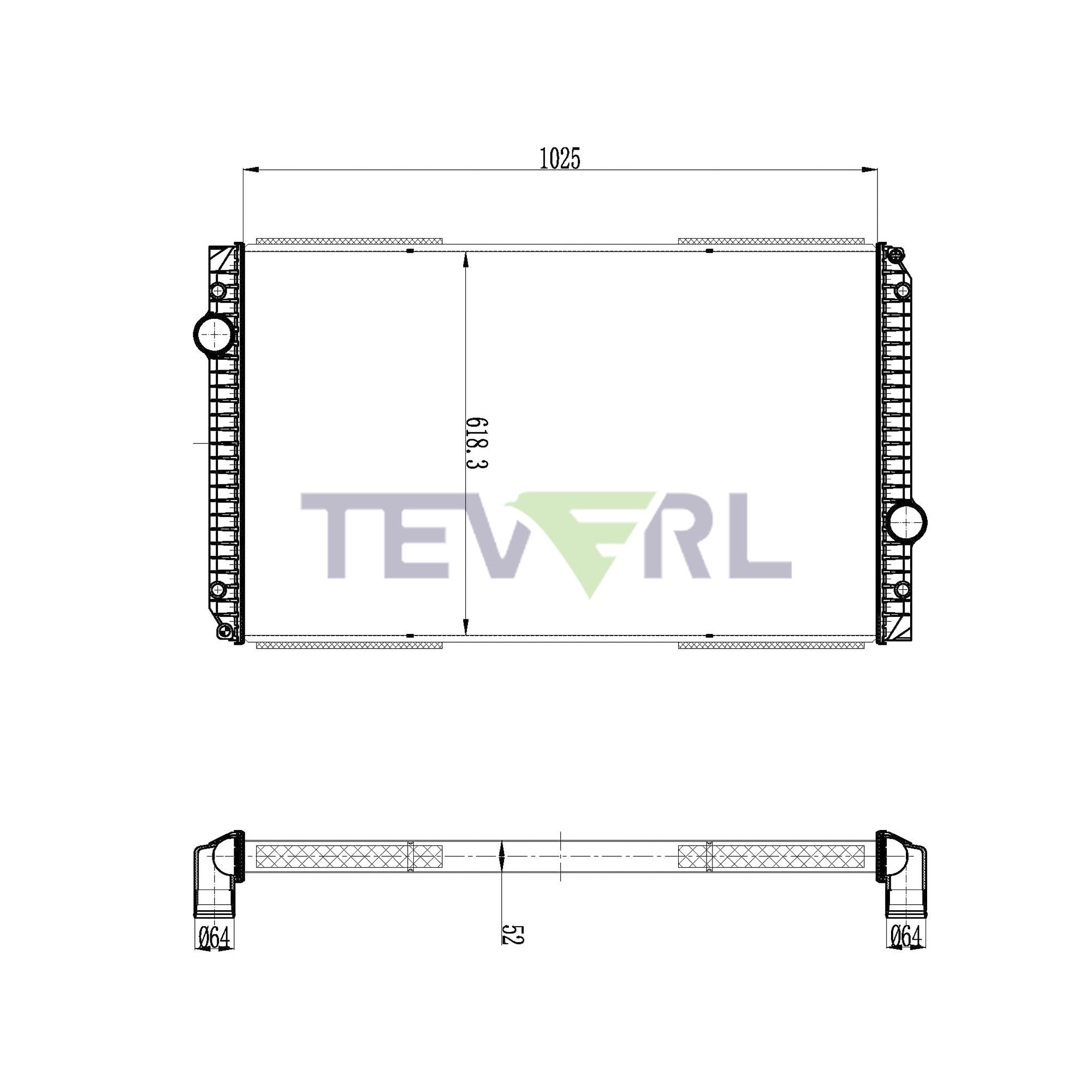10601028 International Prostar Cat Engine Navistar Radiator