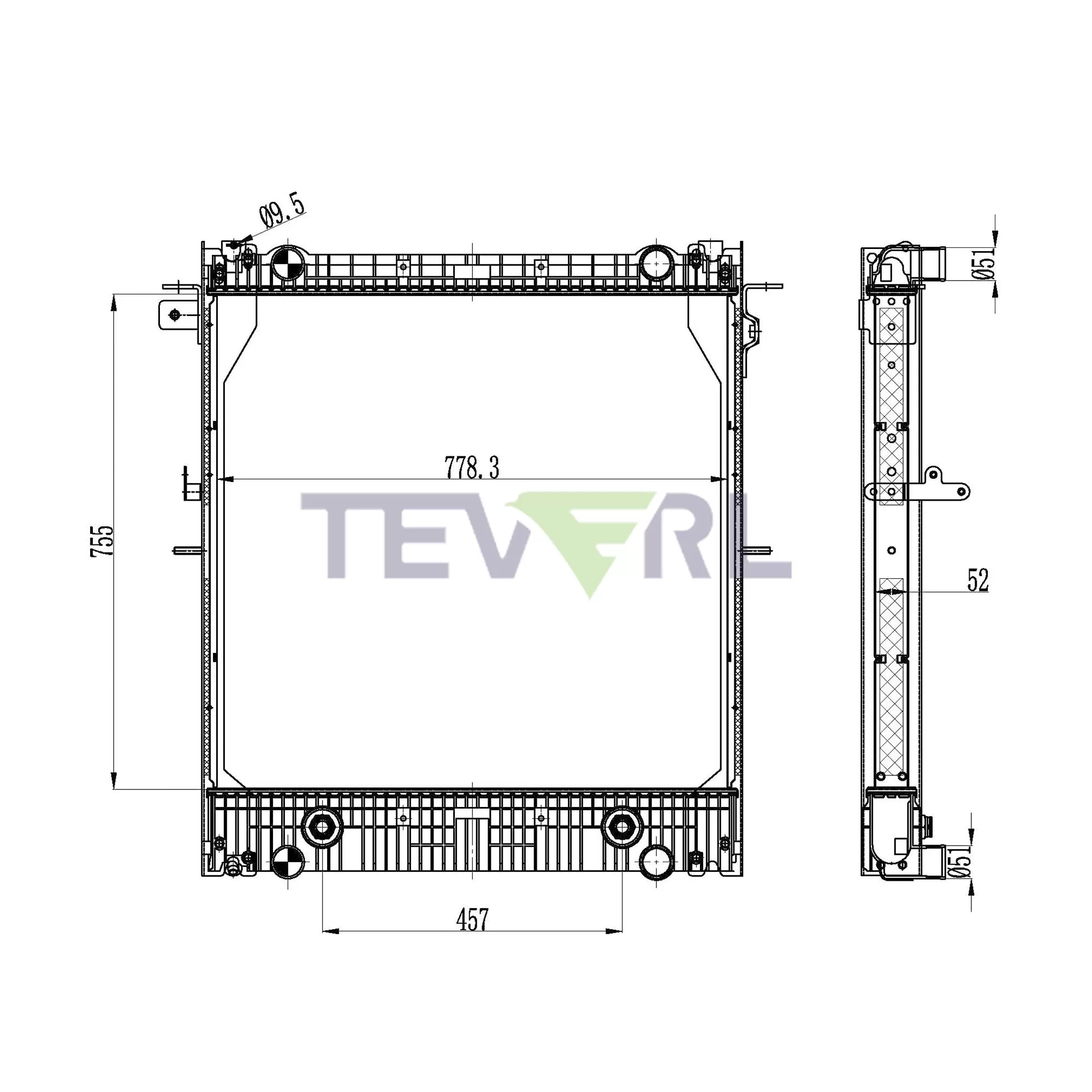 10101036 Freightliner Radiator