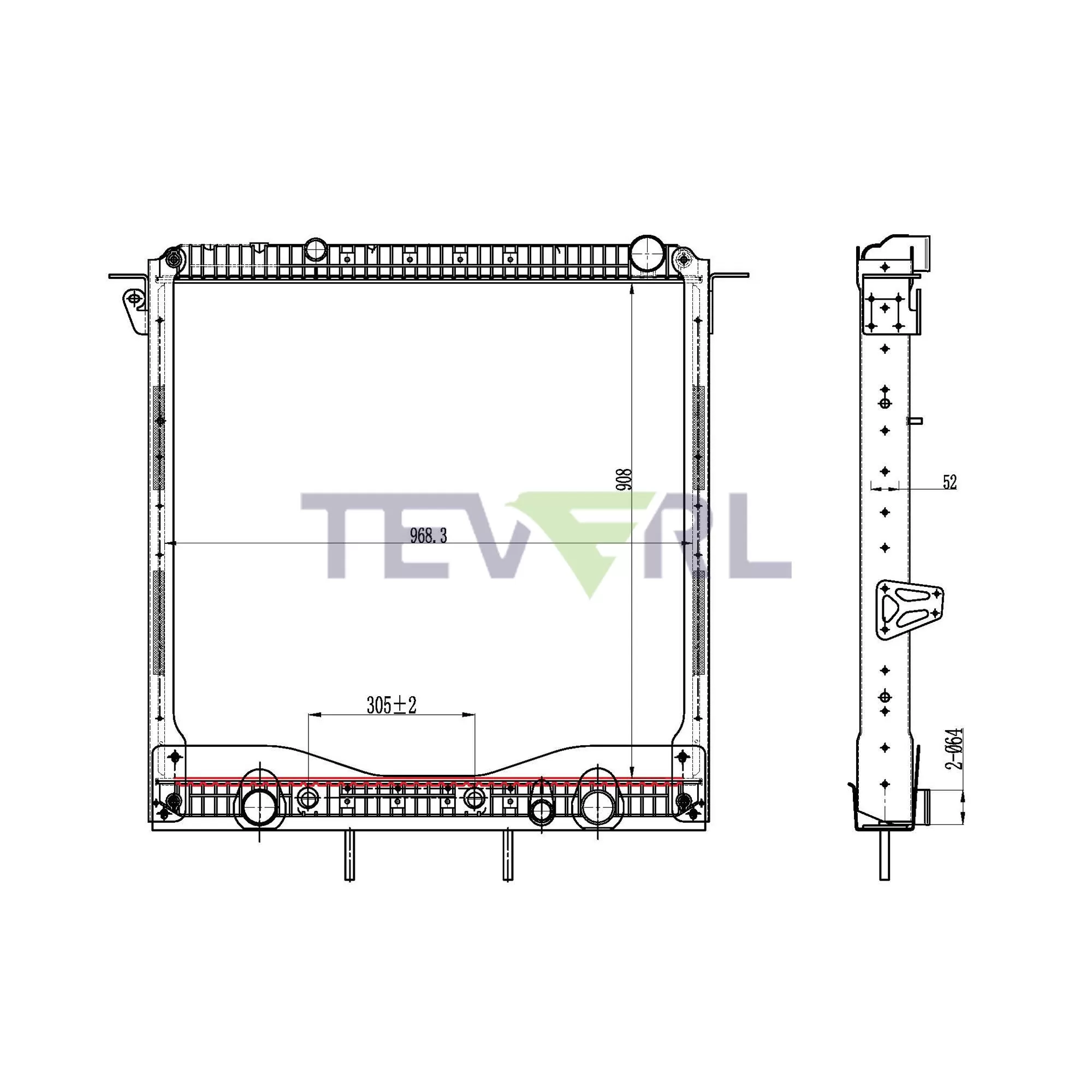 10101011 Freightliner Radiator 3E013764003