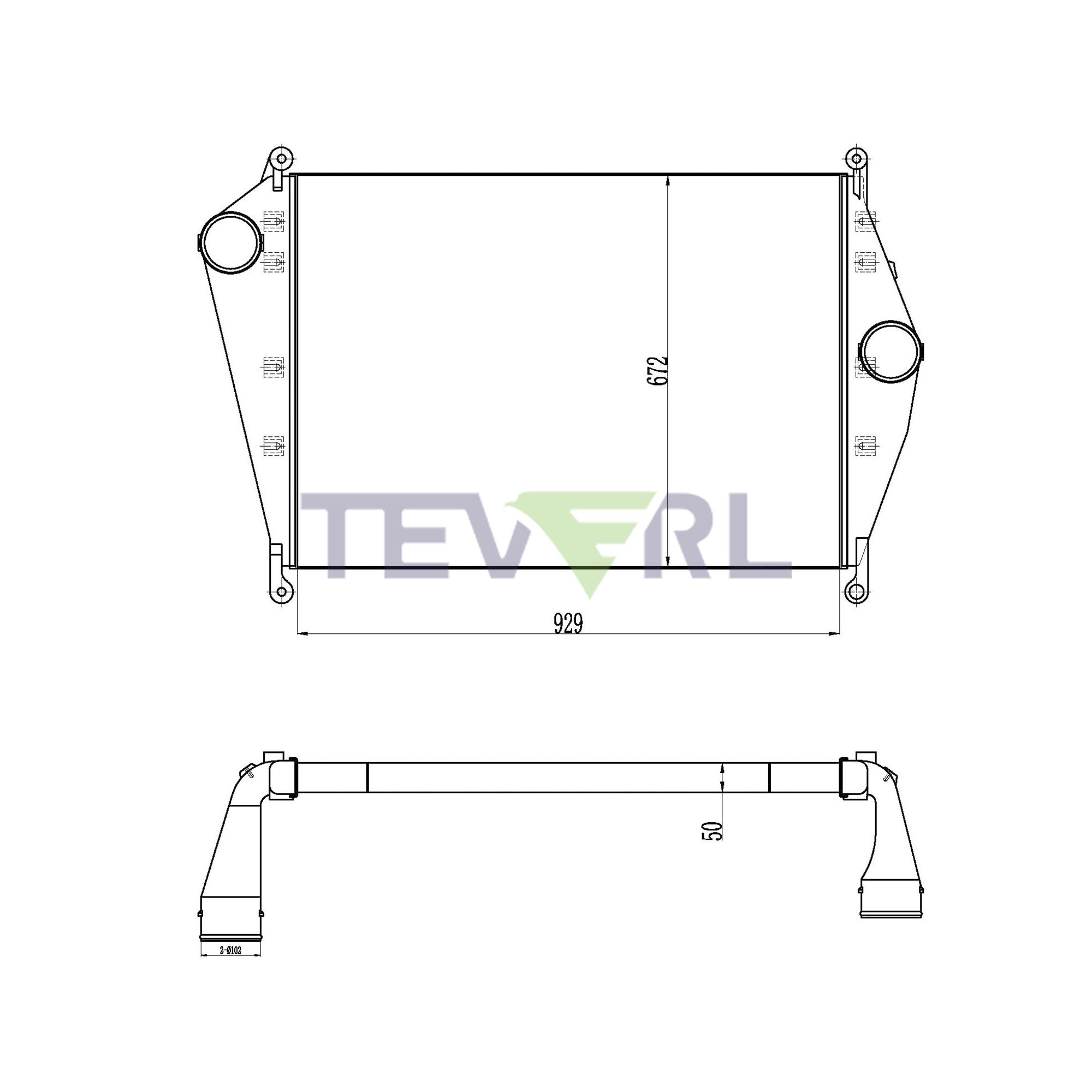 10102007 Freightliner Charge Air Cooler