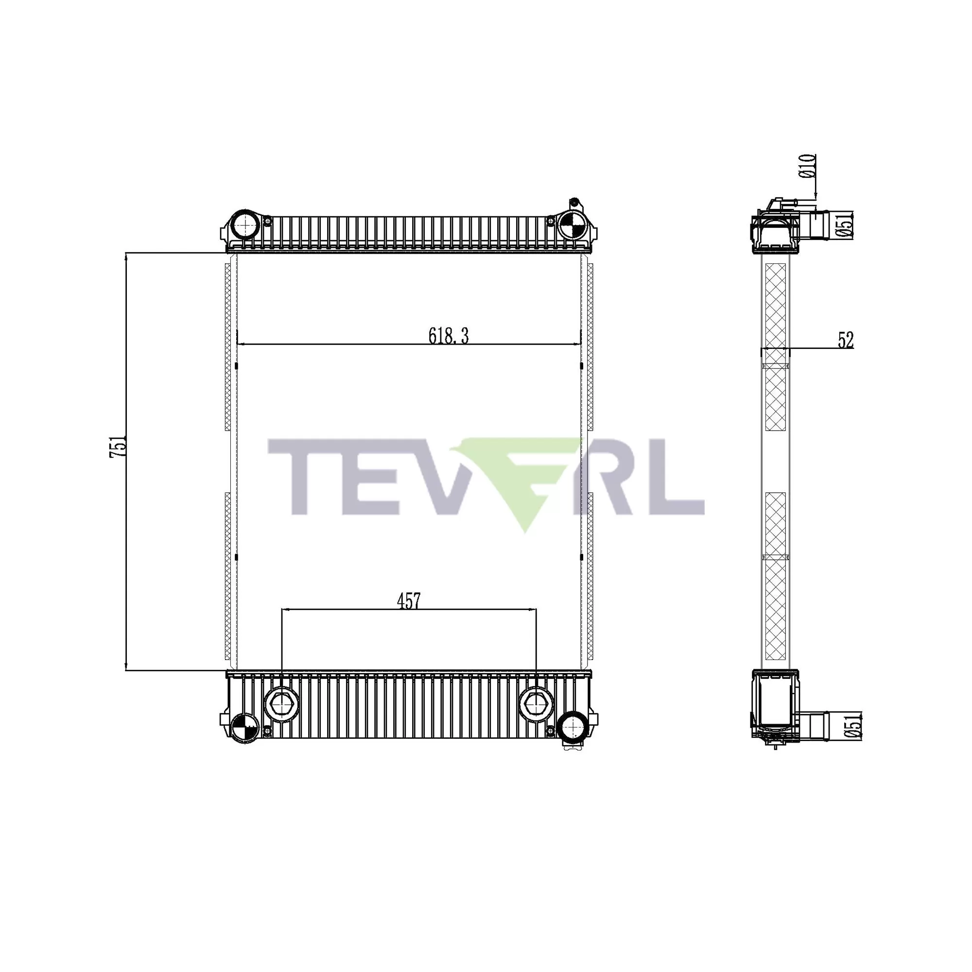 10101030 Freightliner Radiator