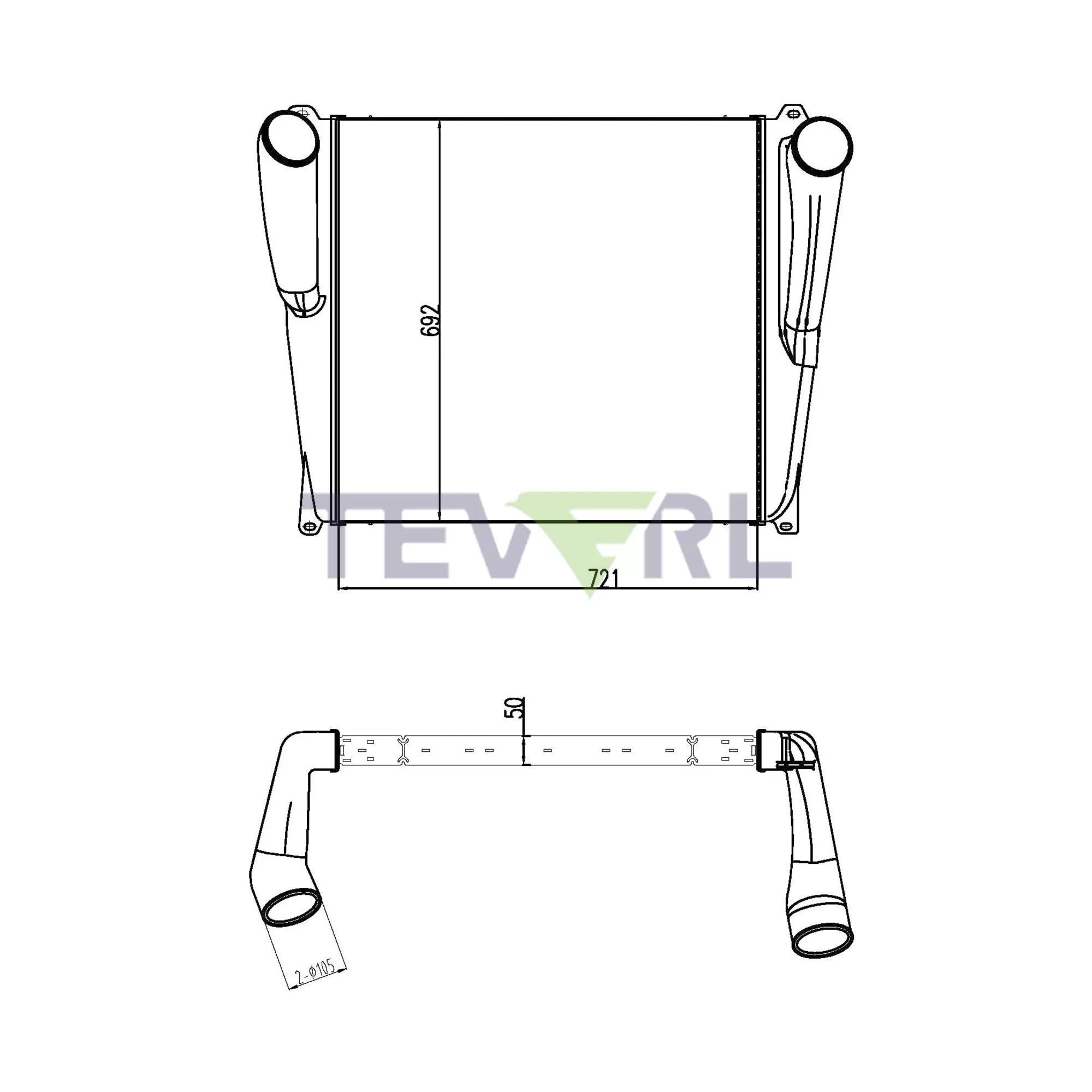 10202003 Kenworth Charge Air Cooler
