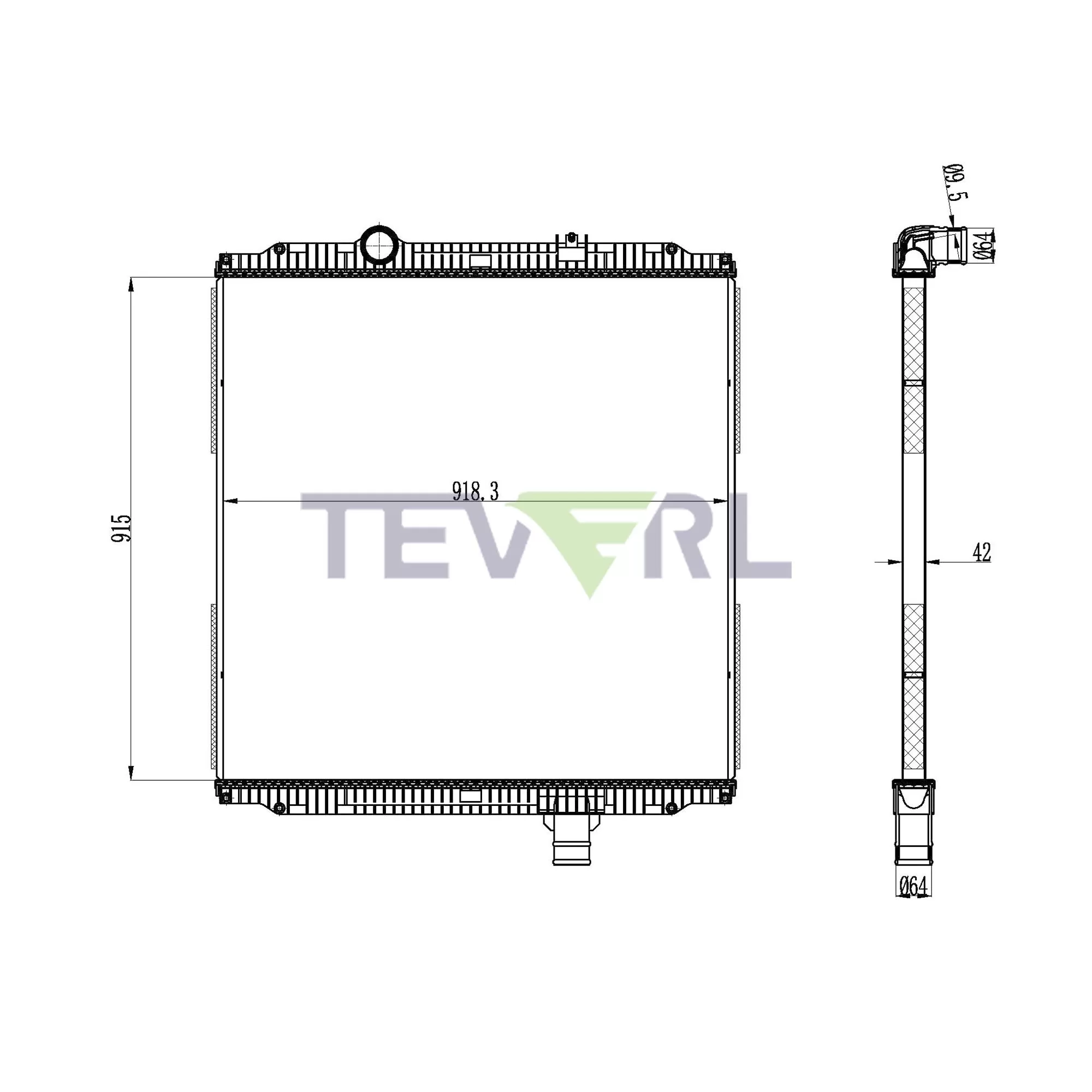 10301001 Kenworth Peterbilt Radiator