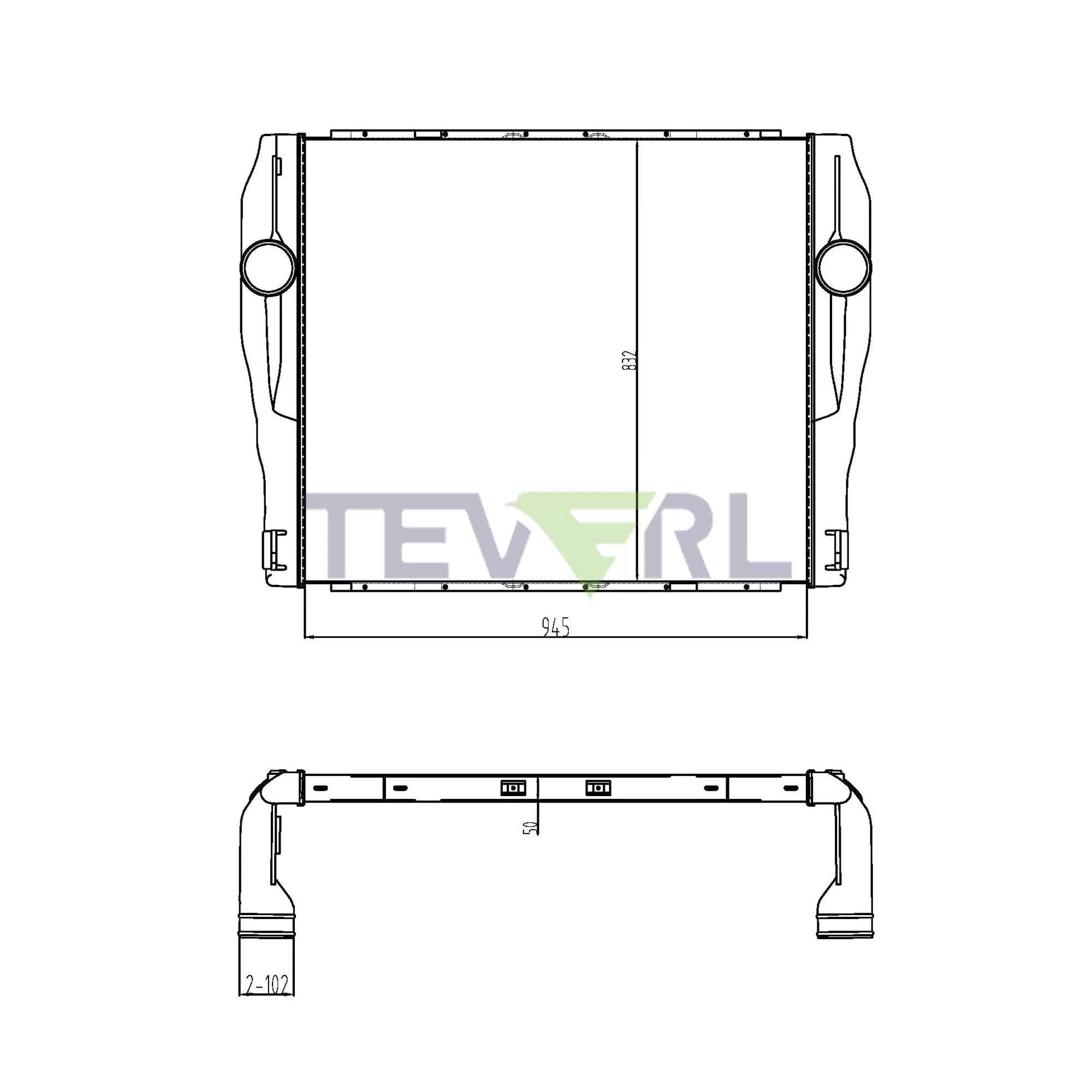 10302003 Kenworth/Peterbilt Charge Air Cooler