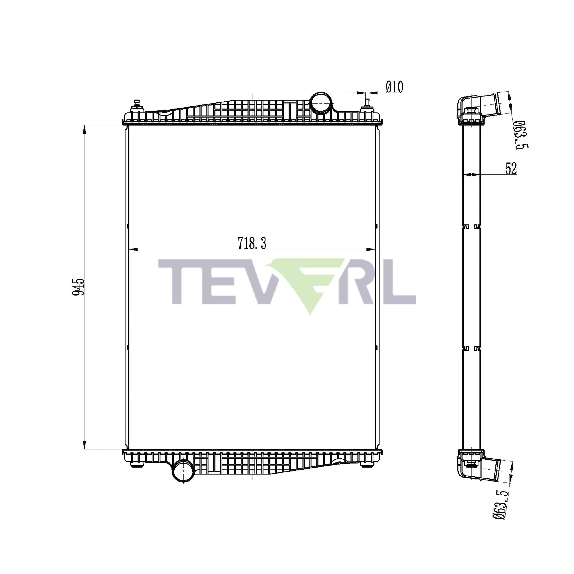 10401025 Volvo FH12 FH16 Radiator