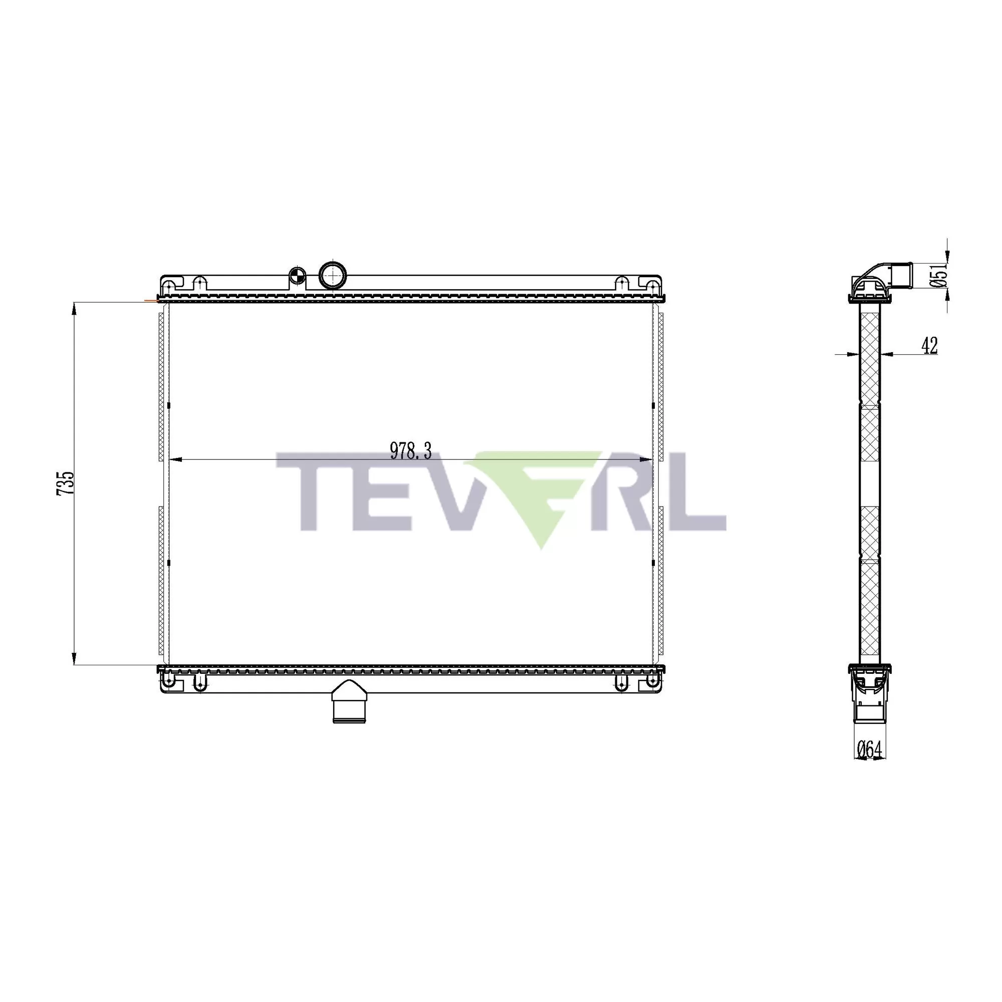 10501001 Mack Radiator
