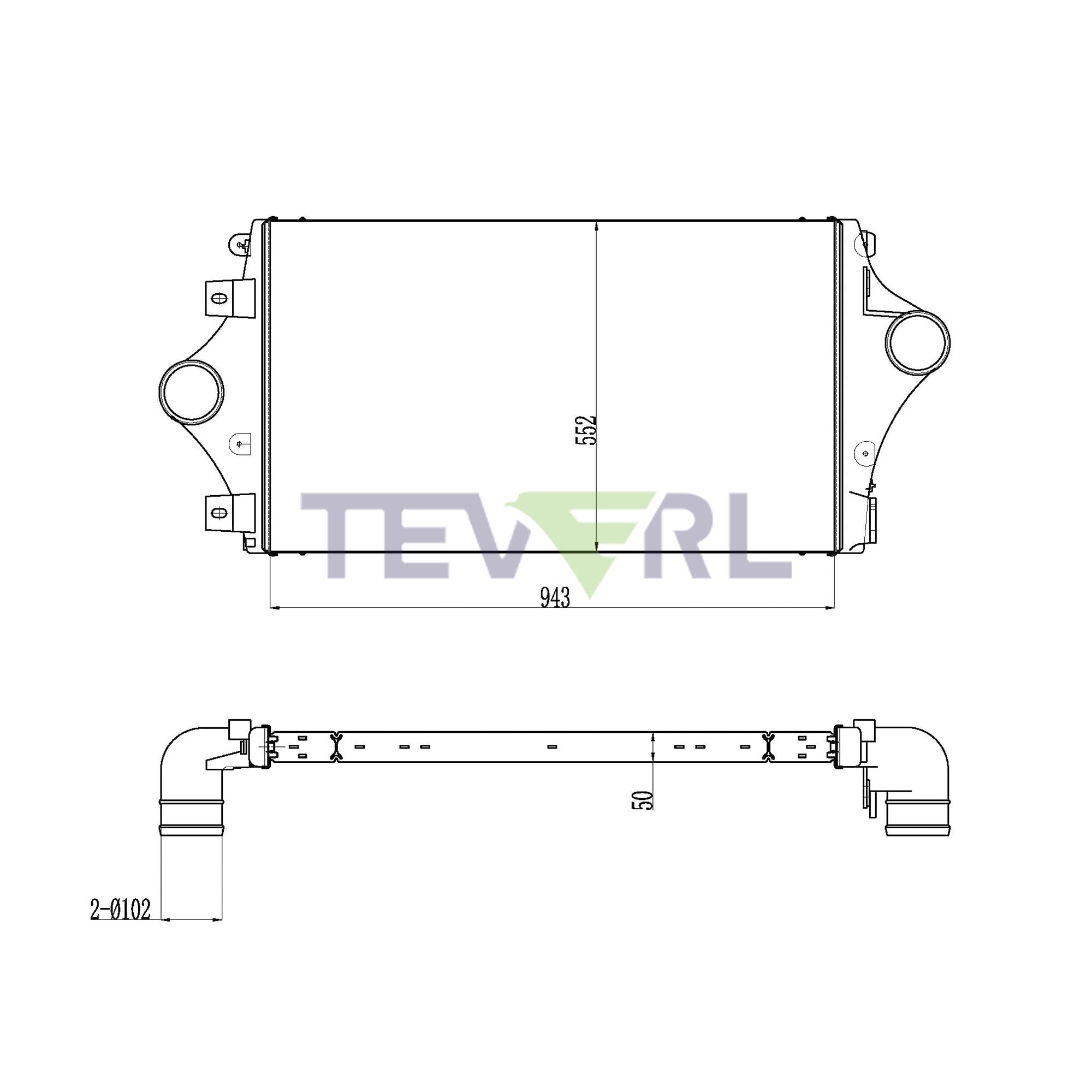 10602016 International Charge Air Cooler