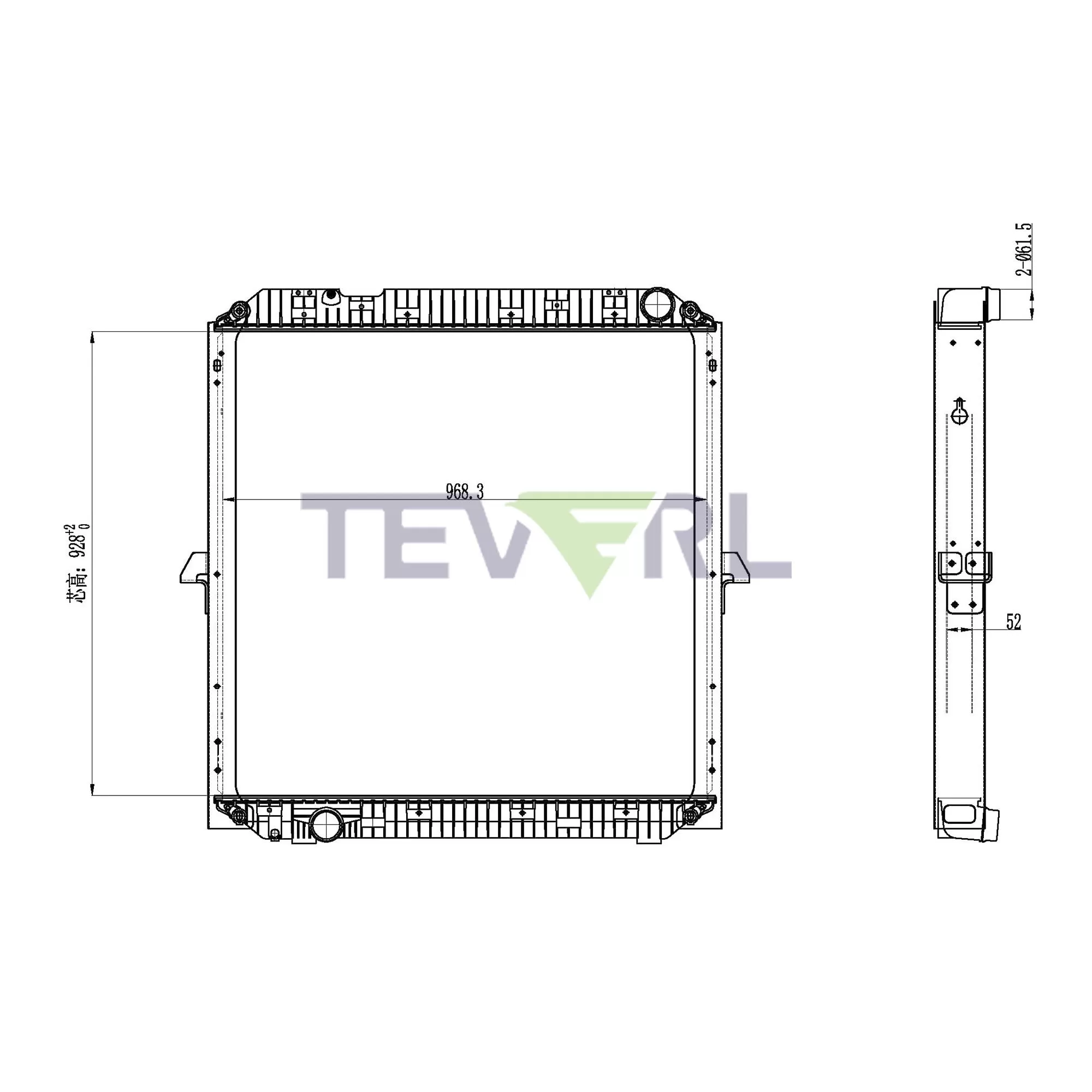 10701017 Mercedes Benz Actros MP4 Radiator 9605003601