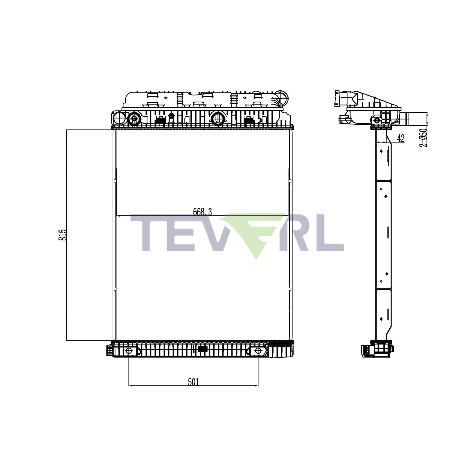 10701047 Mercedes Benz Atego Radiator 9405000403