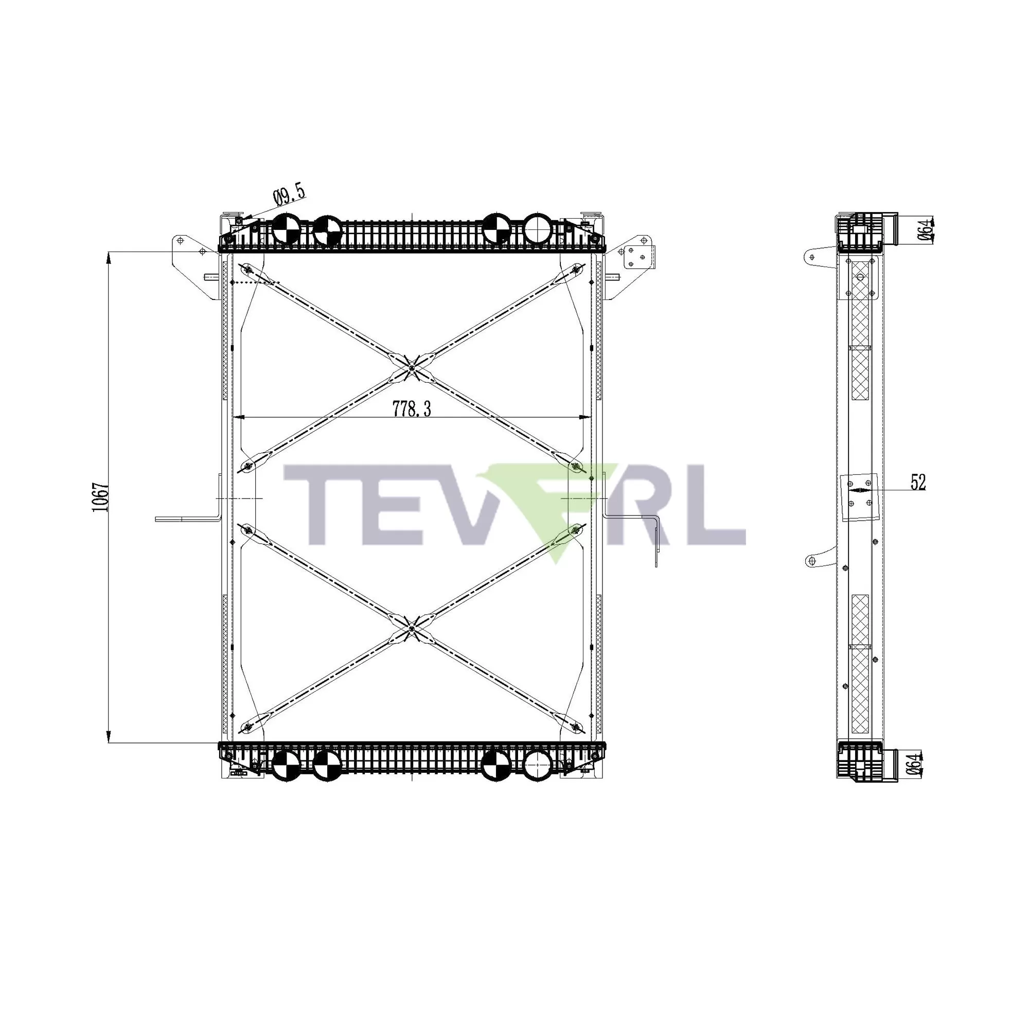 10101002 Freightliner Radiator