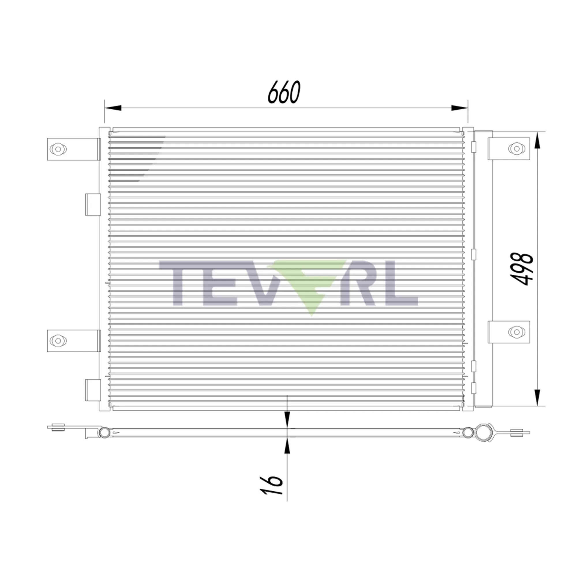 10303011 Peterbilt Kenworth Condenser