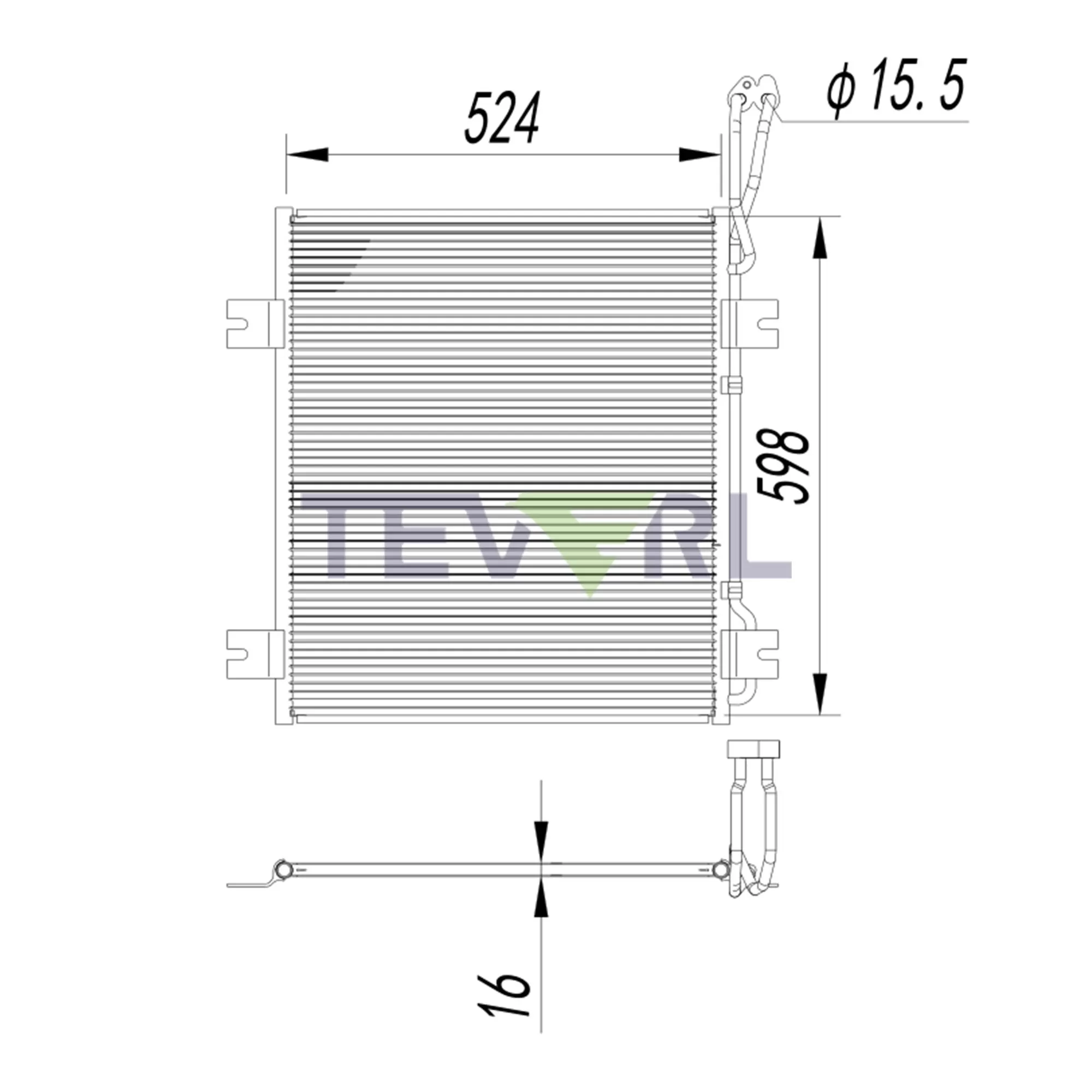 10603009 2001-2007 International 5500, 5600, 5900, 8600, 9300 Series Condenser