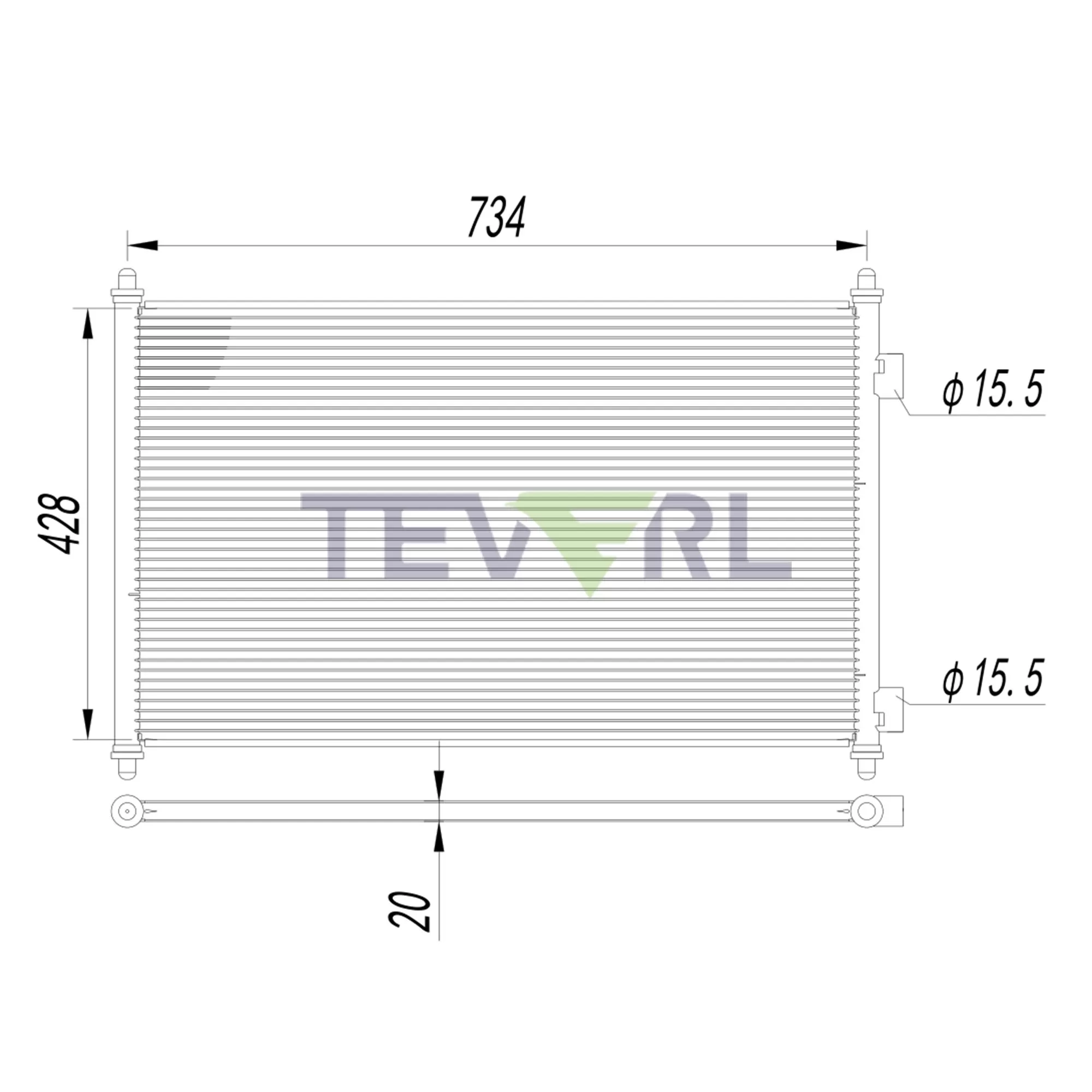 10603011 2010-2014 International Transtar Condenser