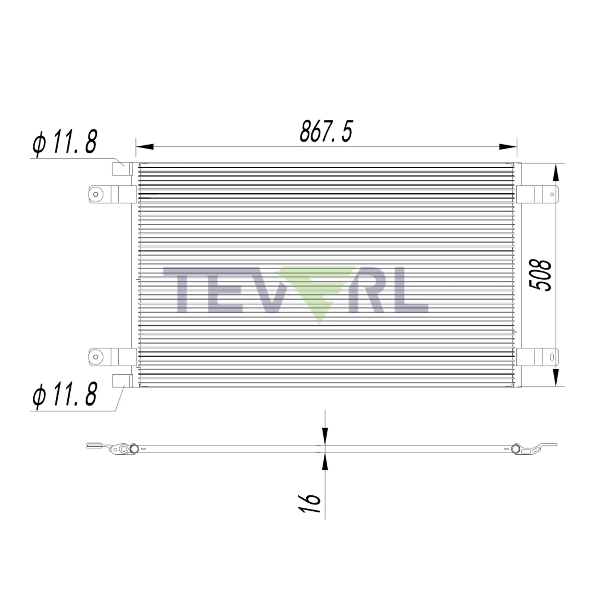 10203004 Peterbilt Kenworth Condenser