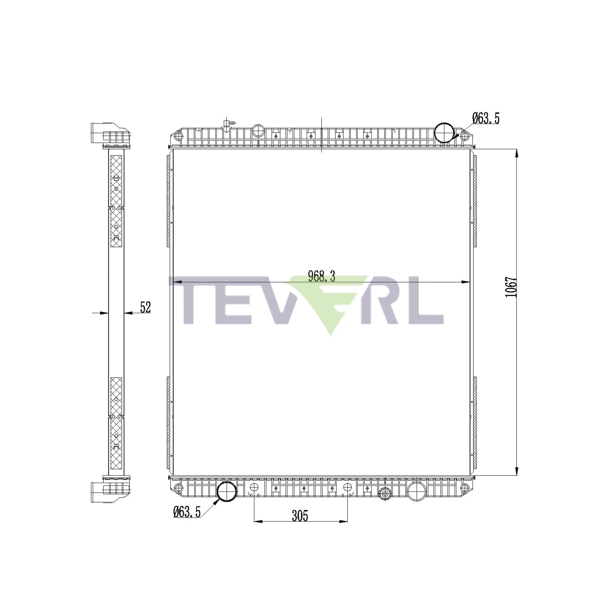 10101018 Freightliner Radiator with Oil Cooler