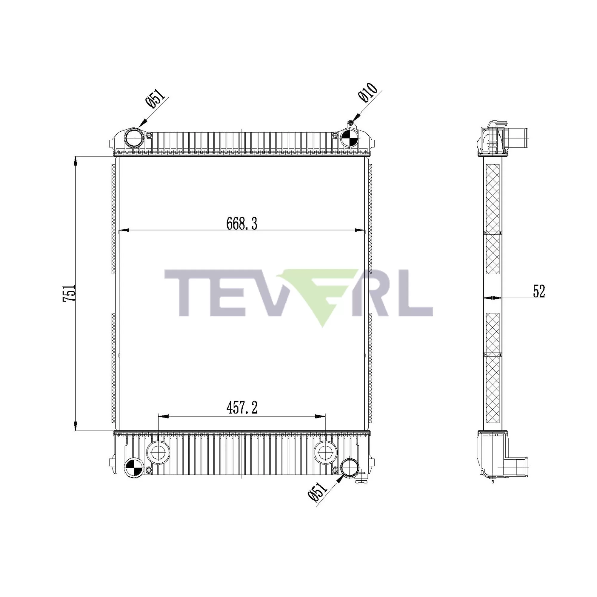 10101031 Freightliner Radiator