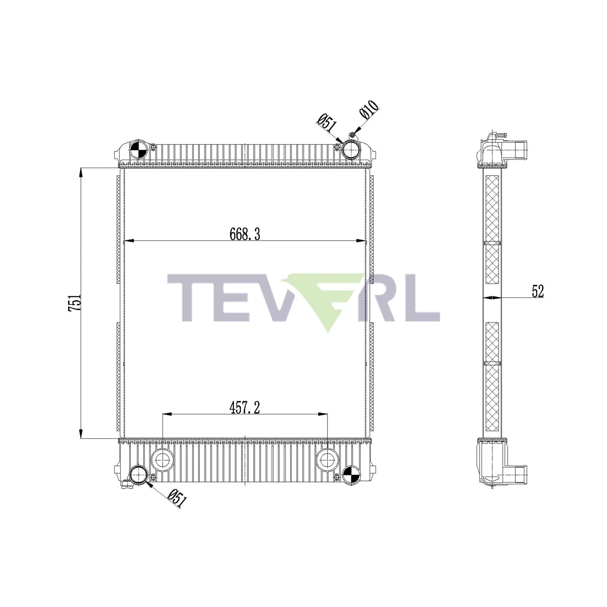 10101032 Freightliner Radiator