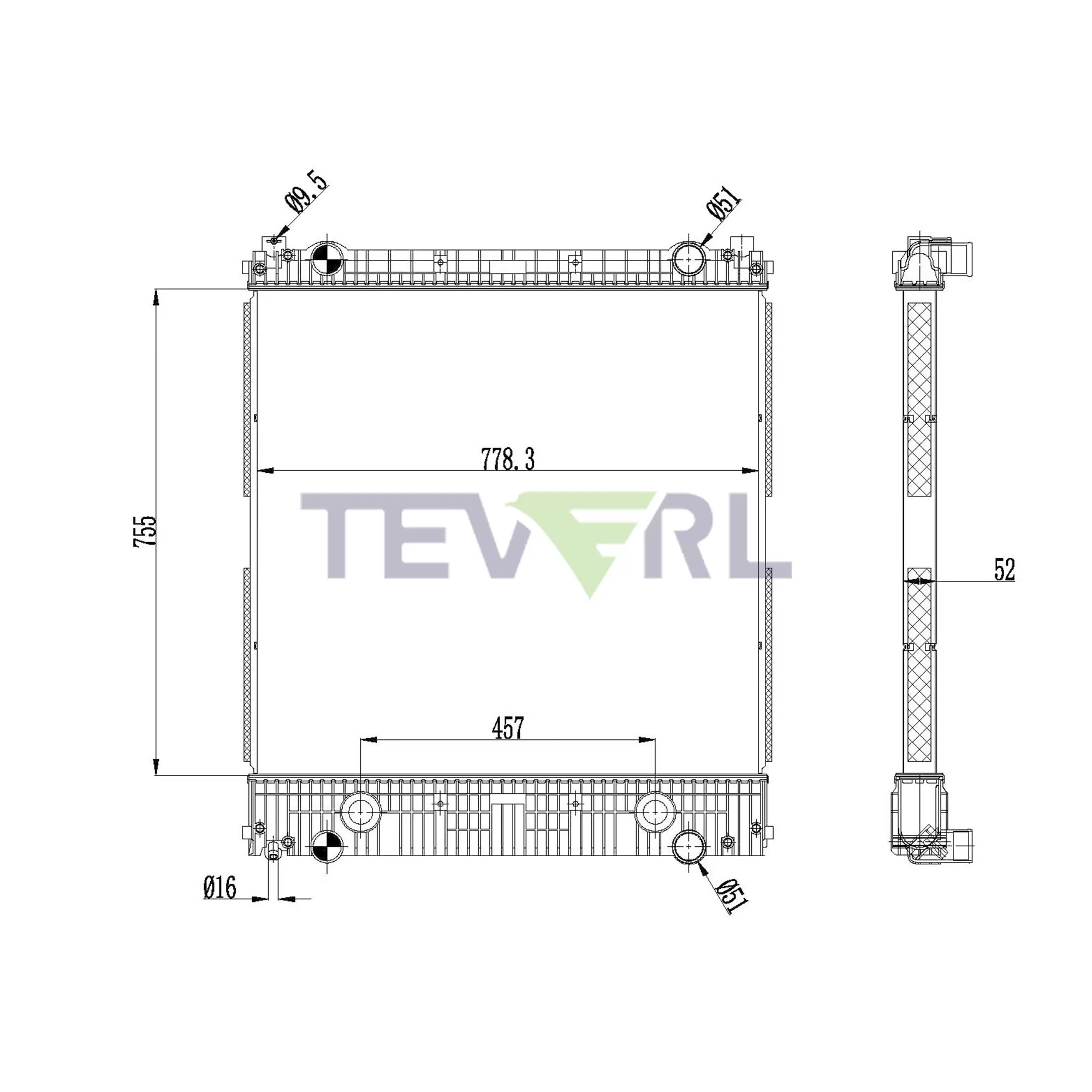 10101035 Freightliner Radiator