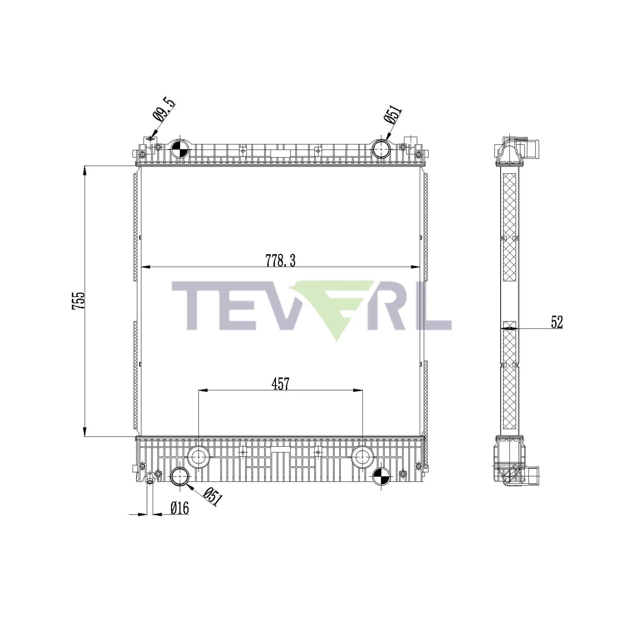 10101037 Freightliner Radiator