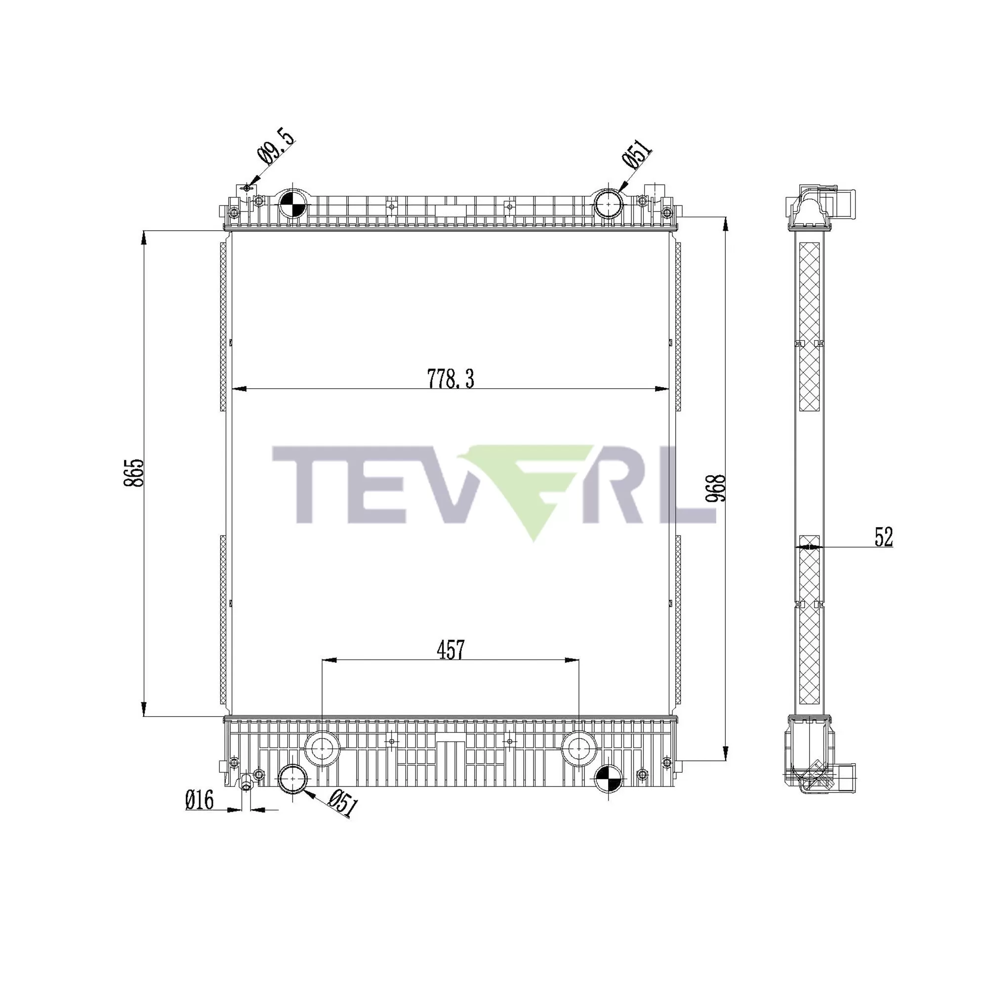 10101040 Freightliner Radiator