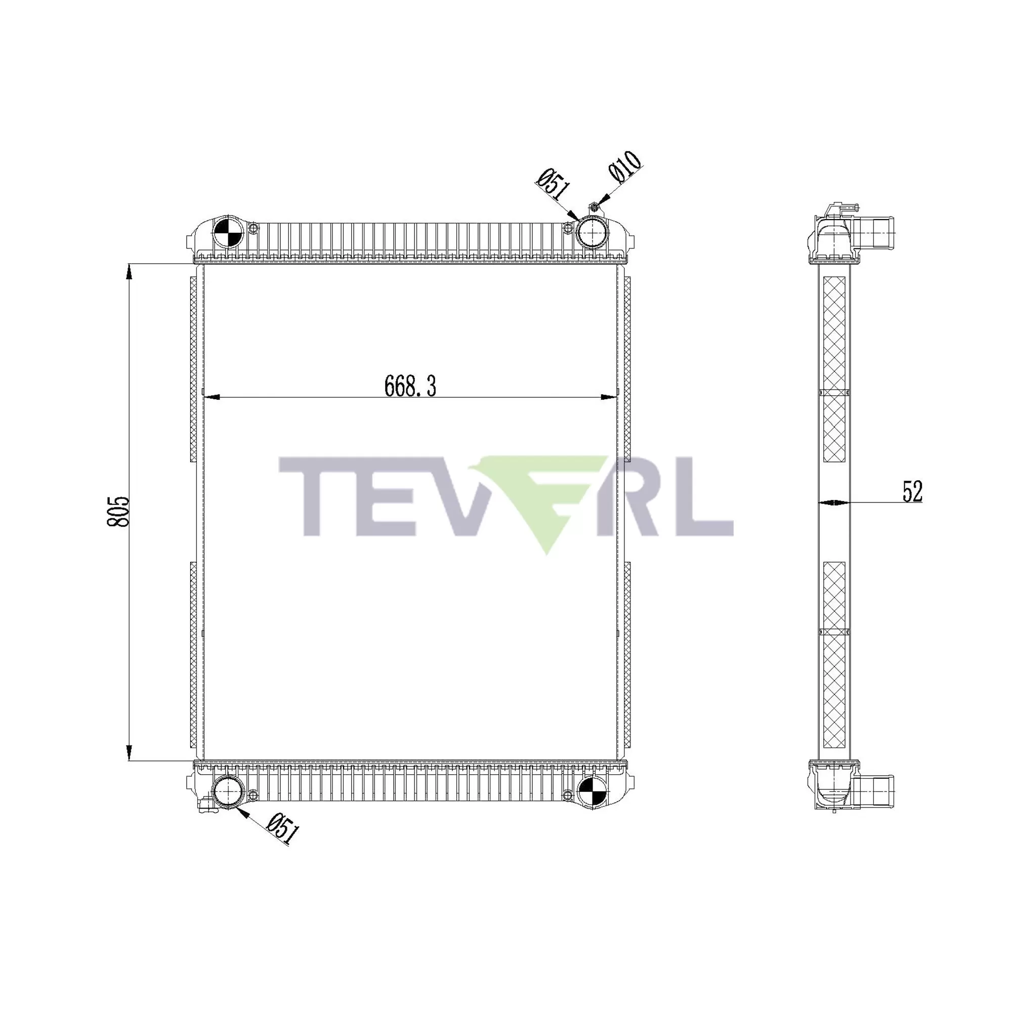 10101041 Freightliner Radiator