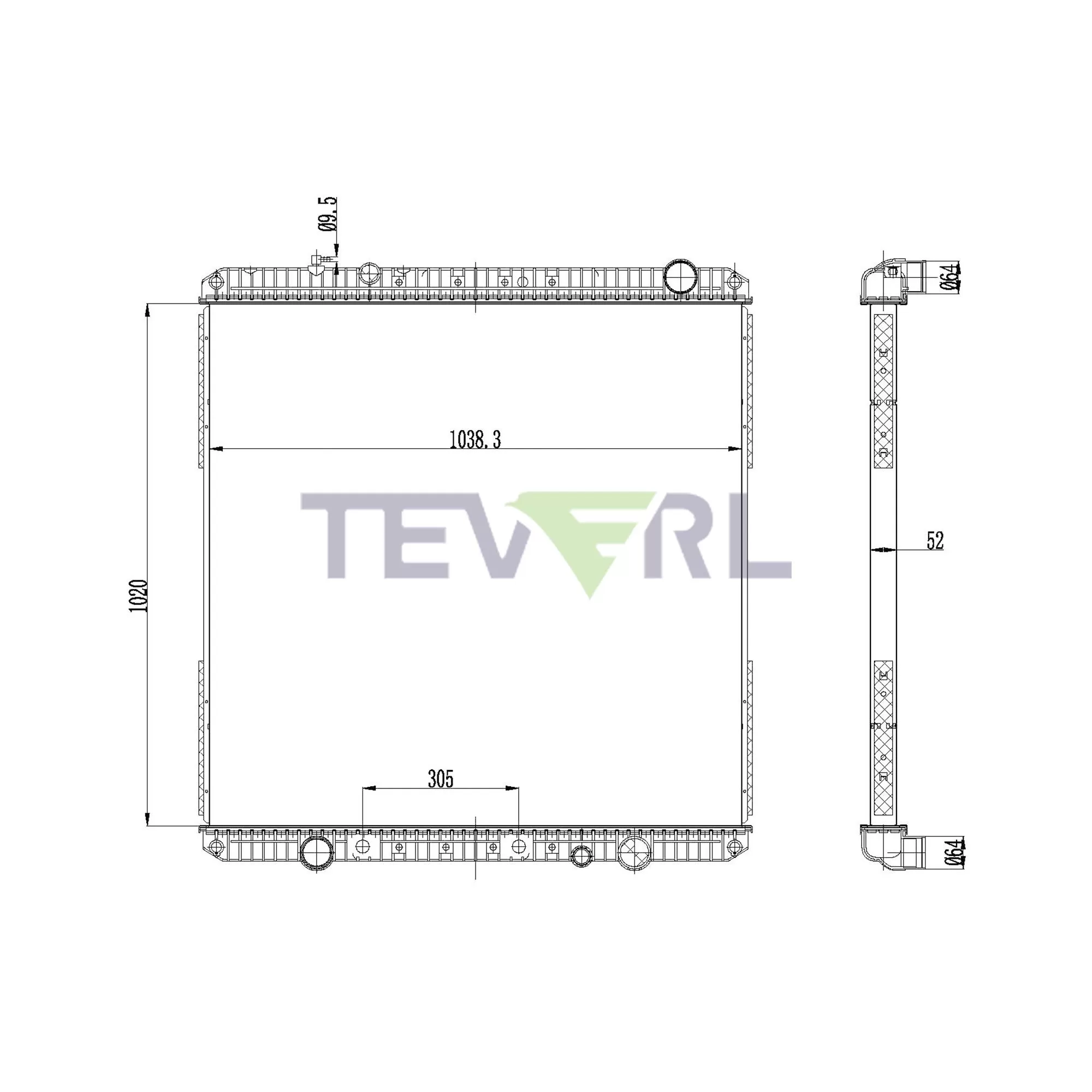 10101061 Freightliner Western Star Radiator