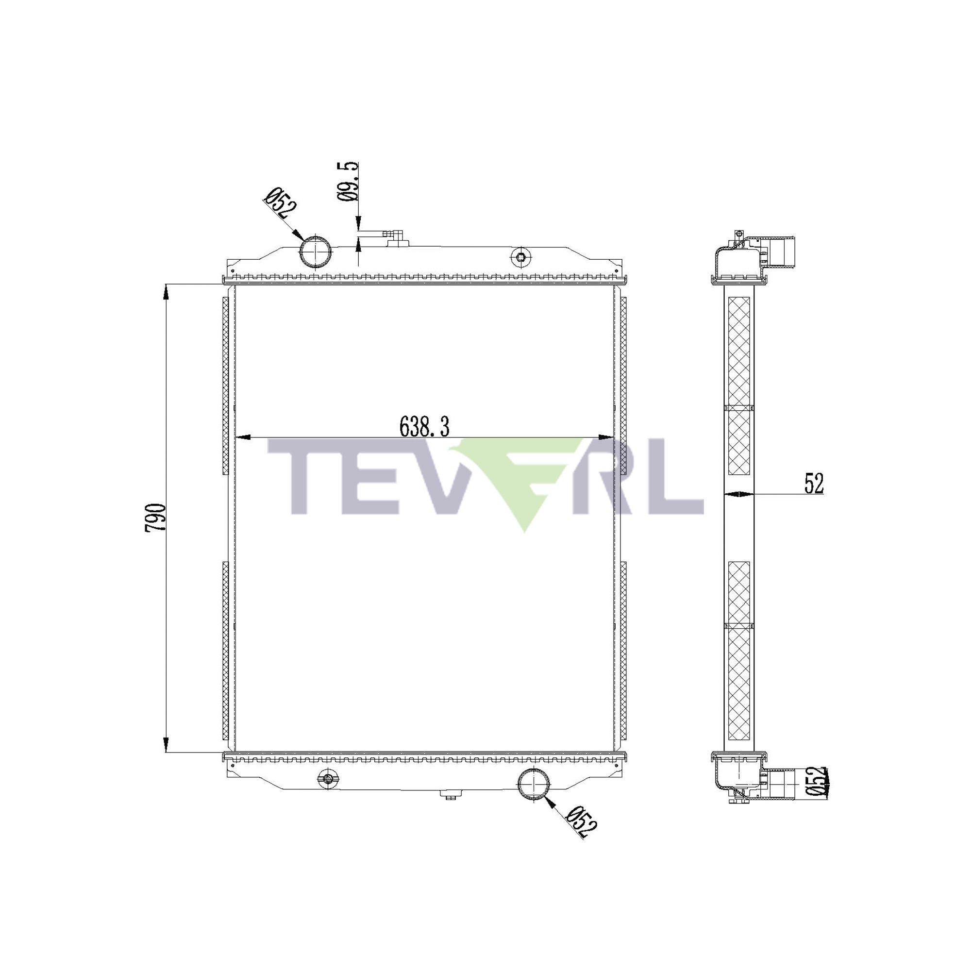 10101082 BlueBird Radiator
