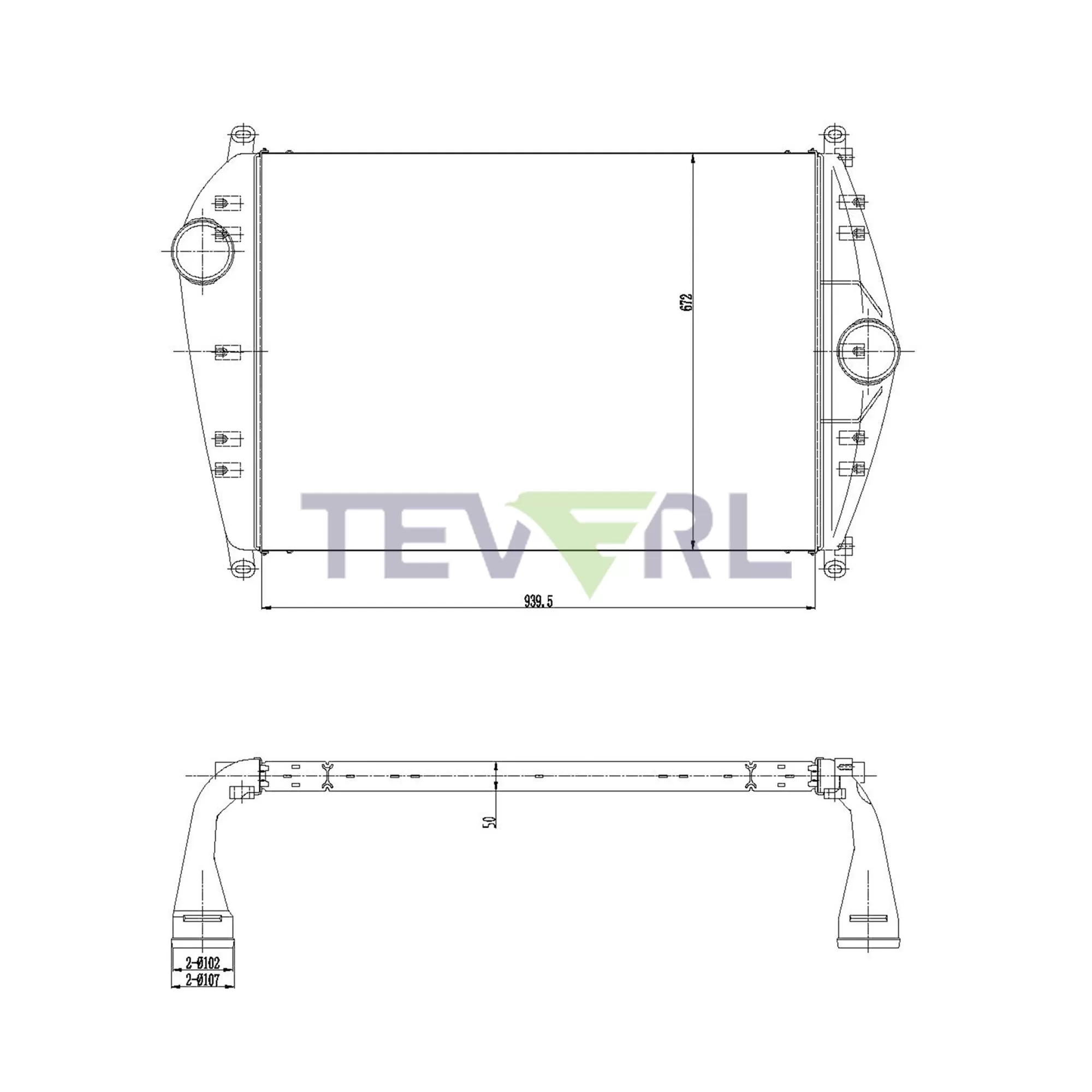 10102003 Freightliner Charge Air Cooler