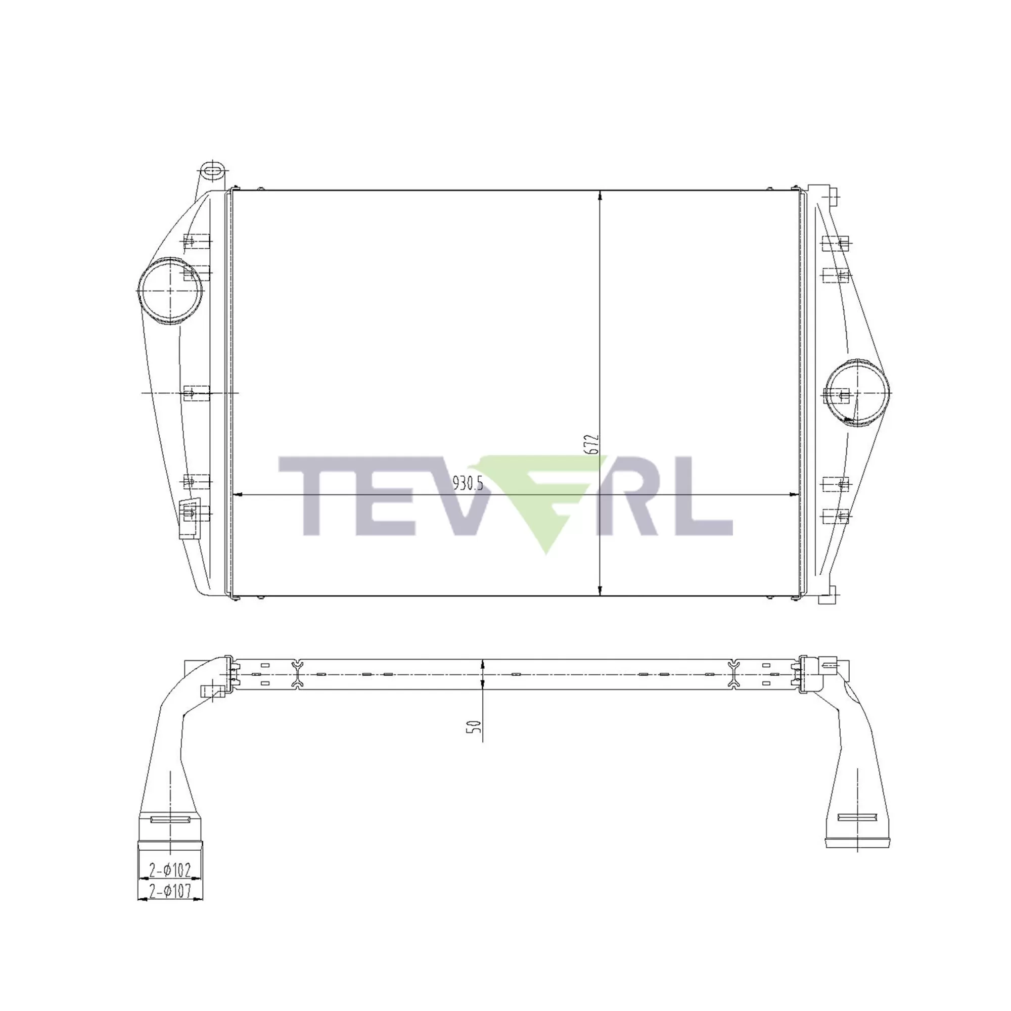 10102004 Freightliner Charge Air Cooler