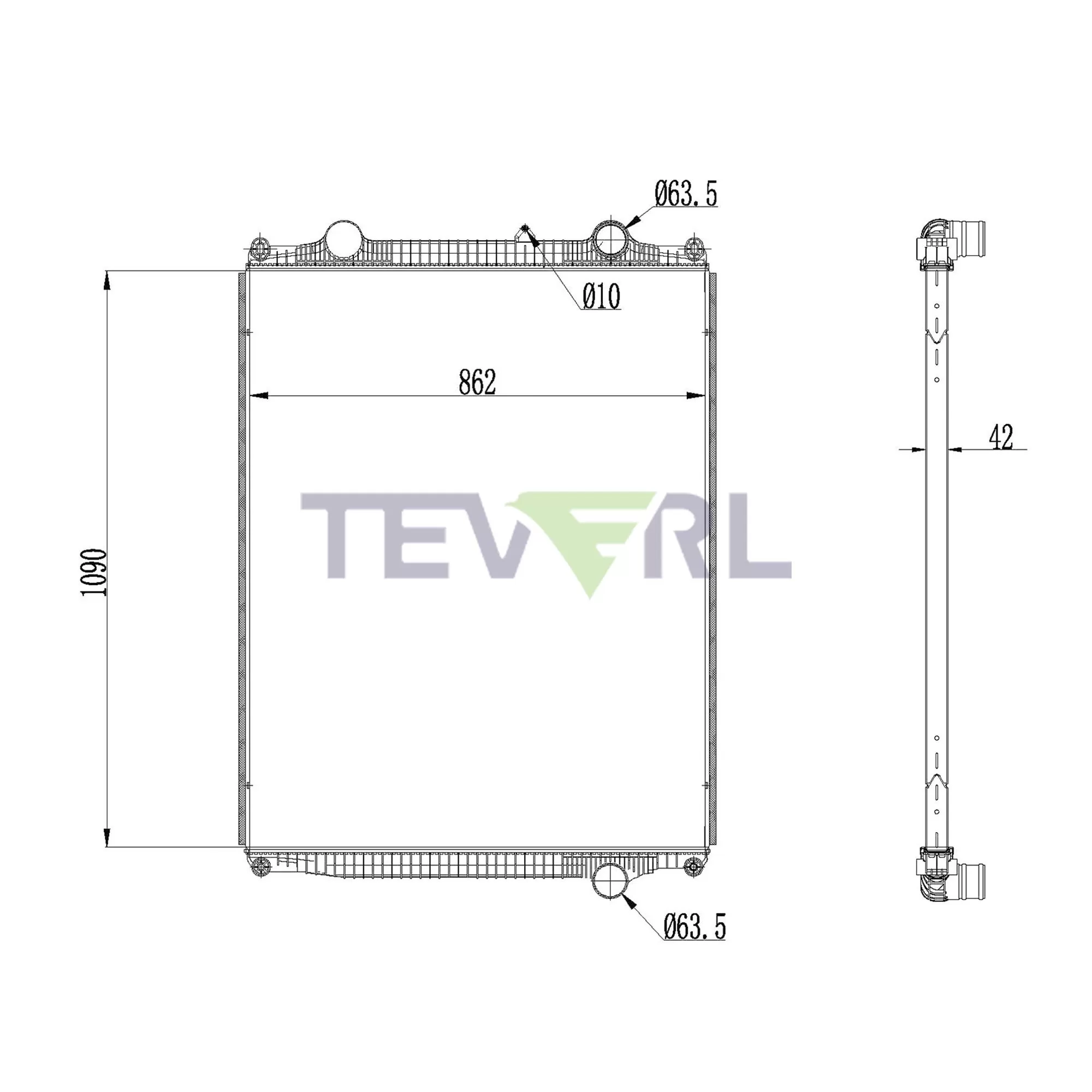 10201019 Peterbilt 579 Kenworth T680 Radiator PY091001