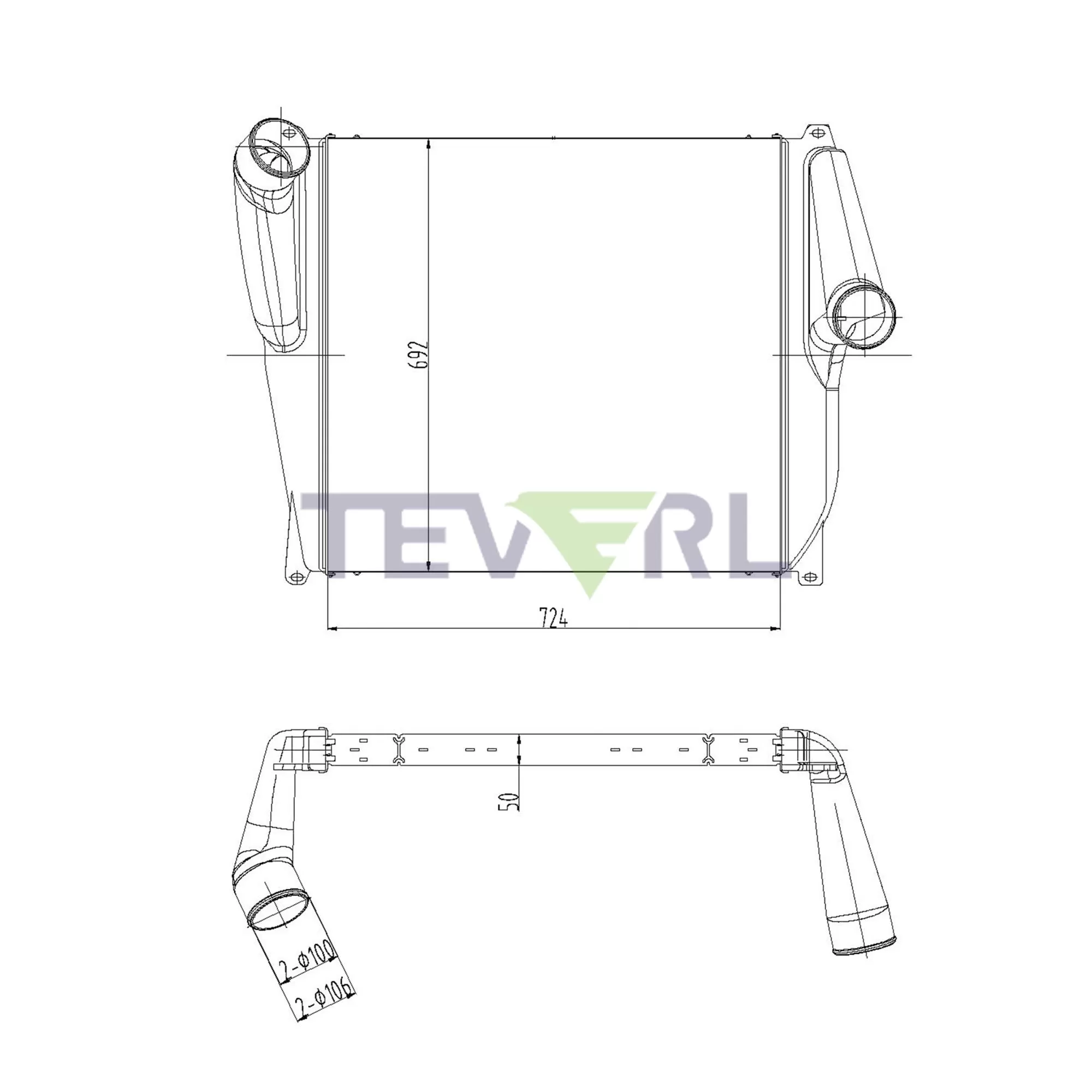 10202004 Kenworth Charge Air Cooler
