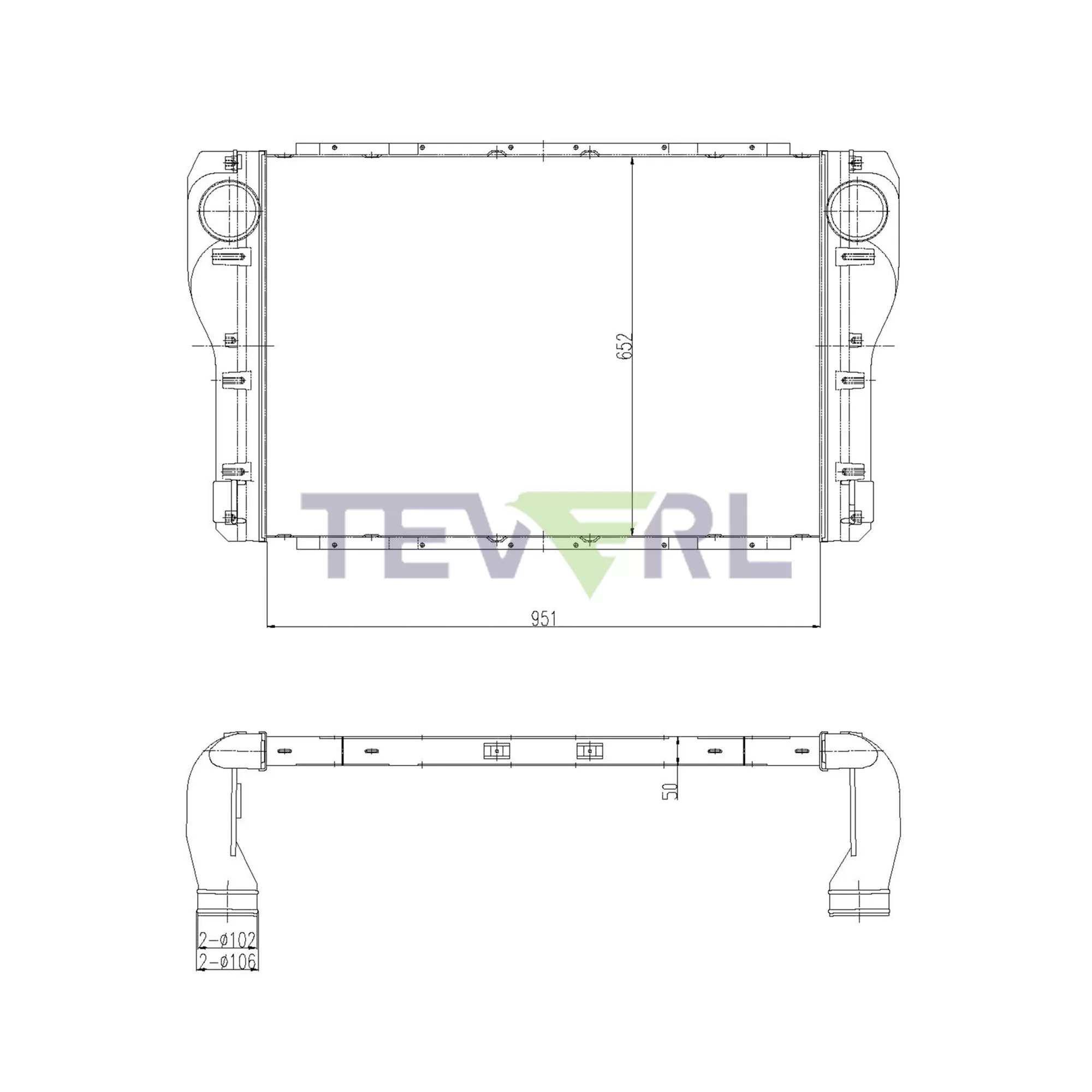 10302004 Kenworth/Peterbilt Charge Air Cooler