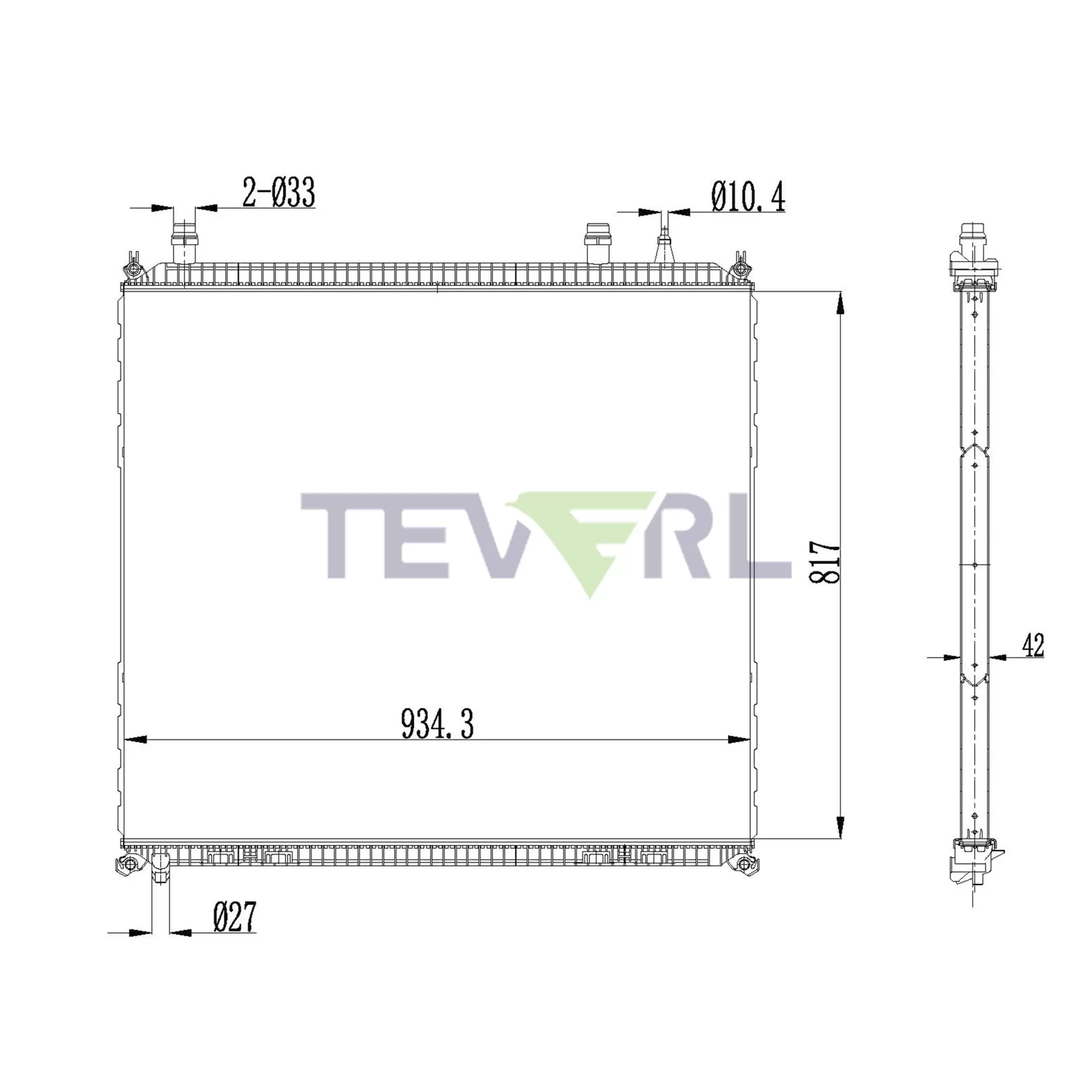 10901027 MAN Radiator
