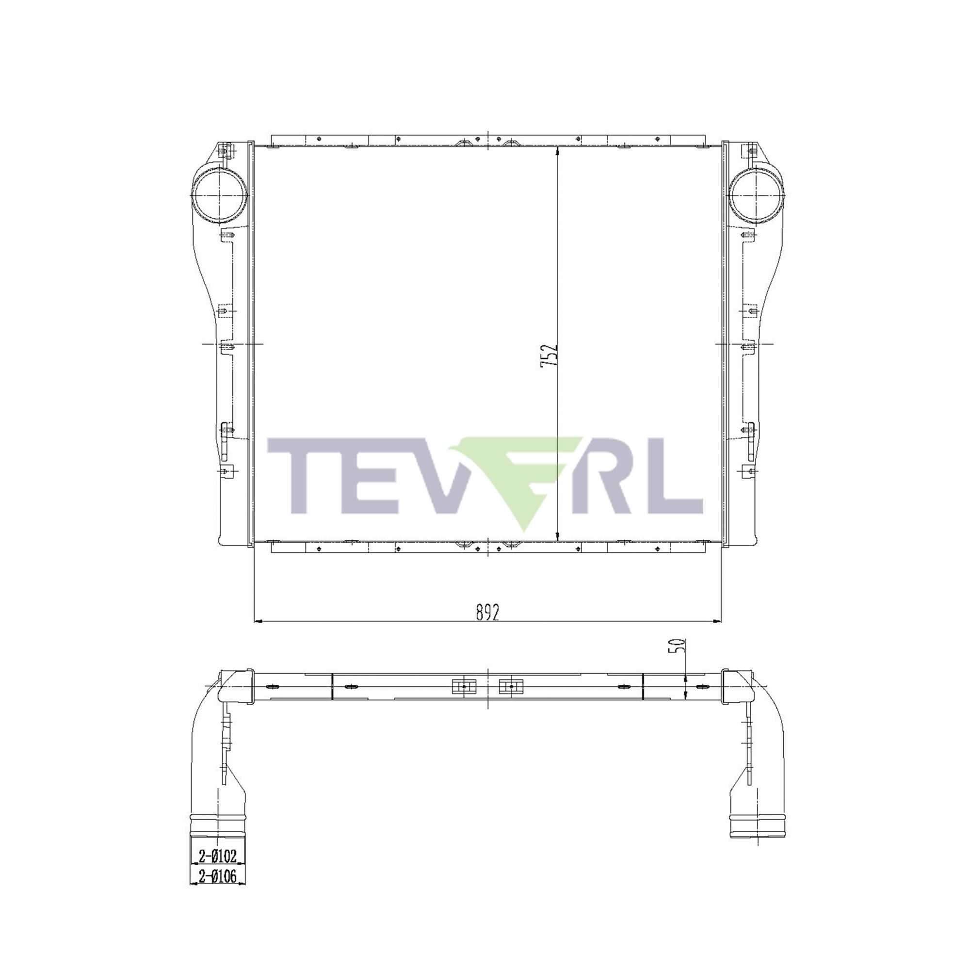 10302002 Kenworth/Peterbilt Charge Air Cooler