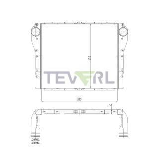10302002 KENWORTH/PETERBILT CHARGE AIR COOLER