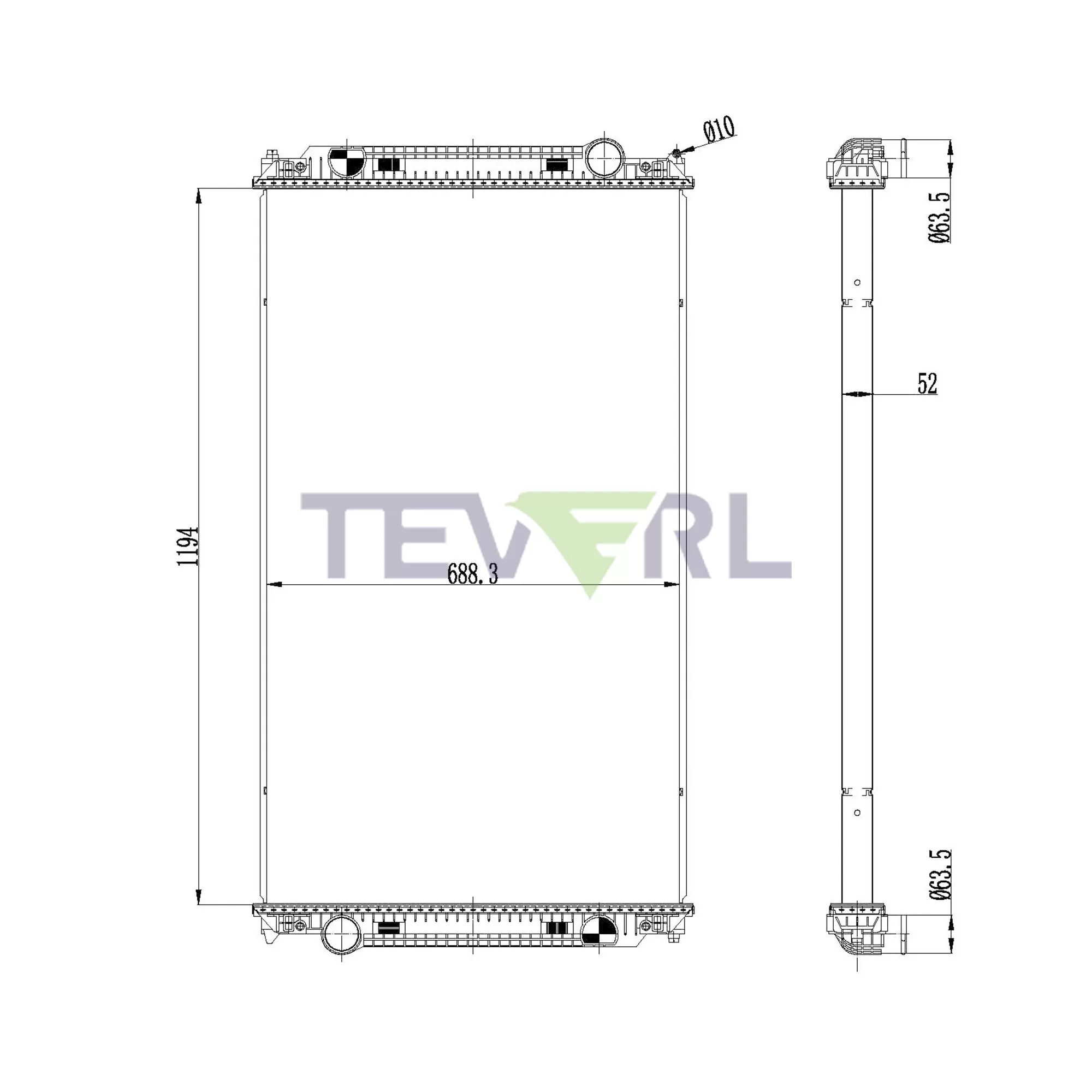 10101054 Freightliner Radiator