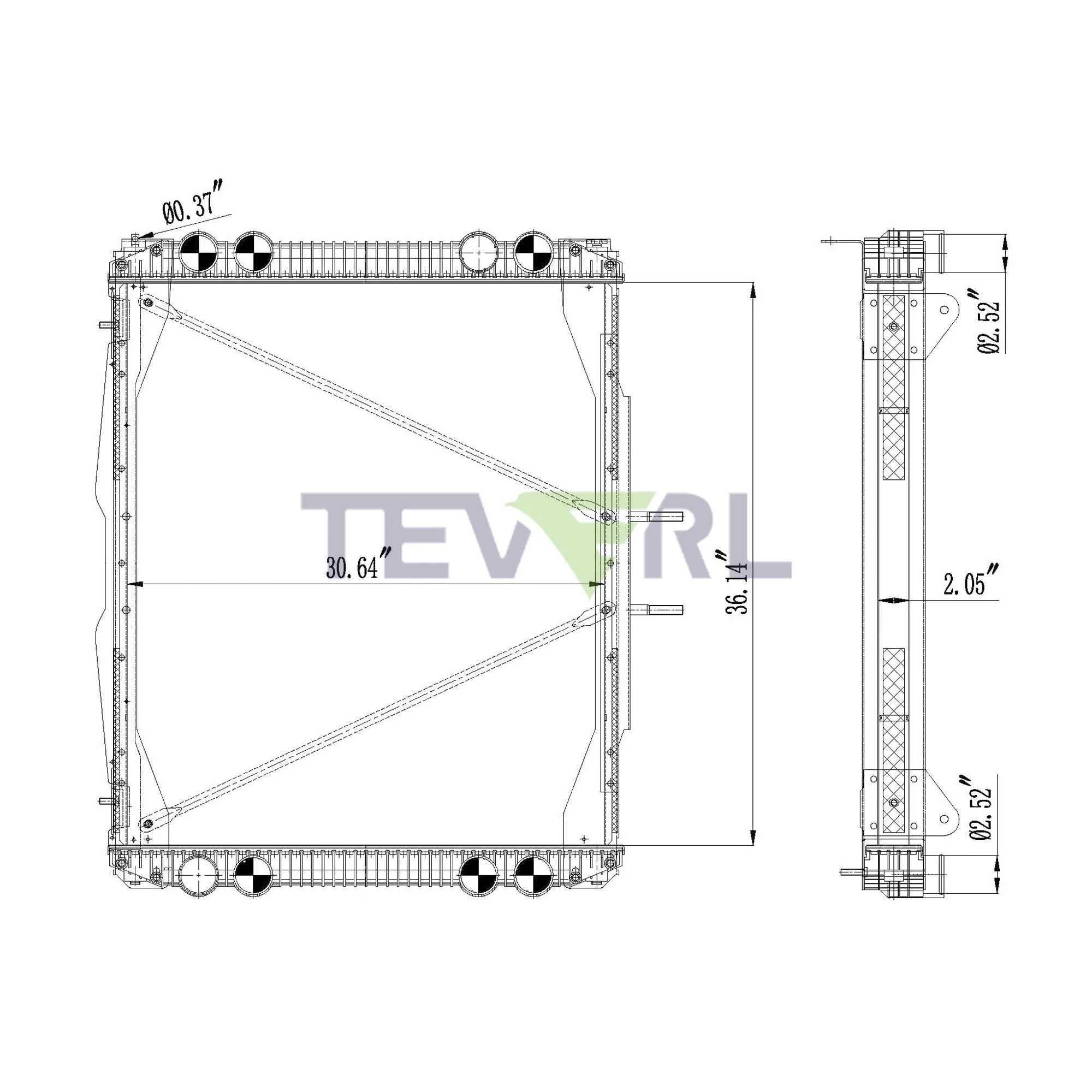 10101007 FREIGHTLINER RADIATOR