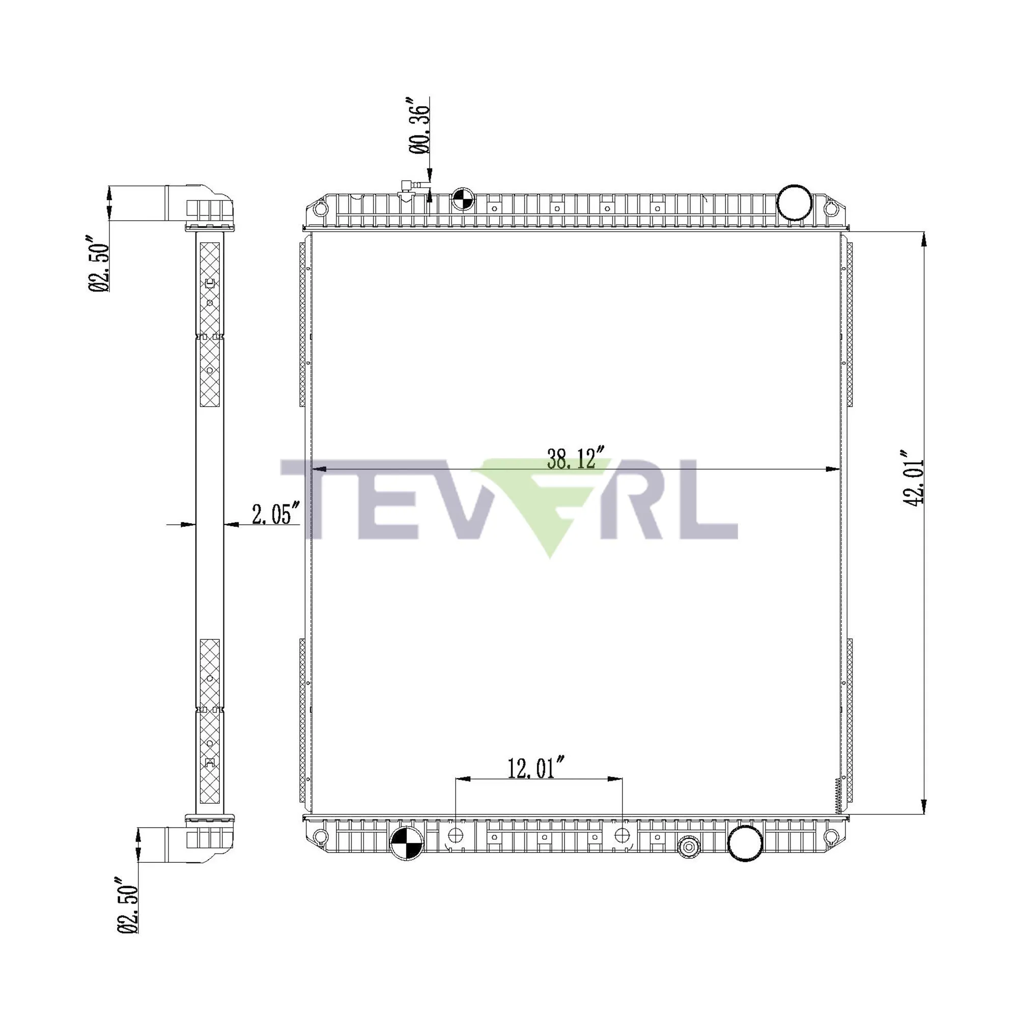 10101016 FREIGHTLINER RADIATOR WITH OIL COOLER