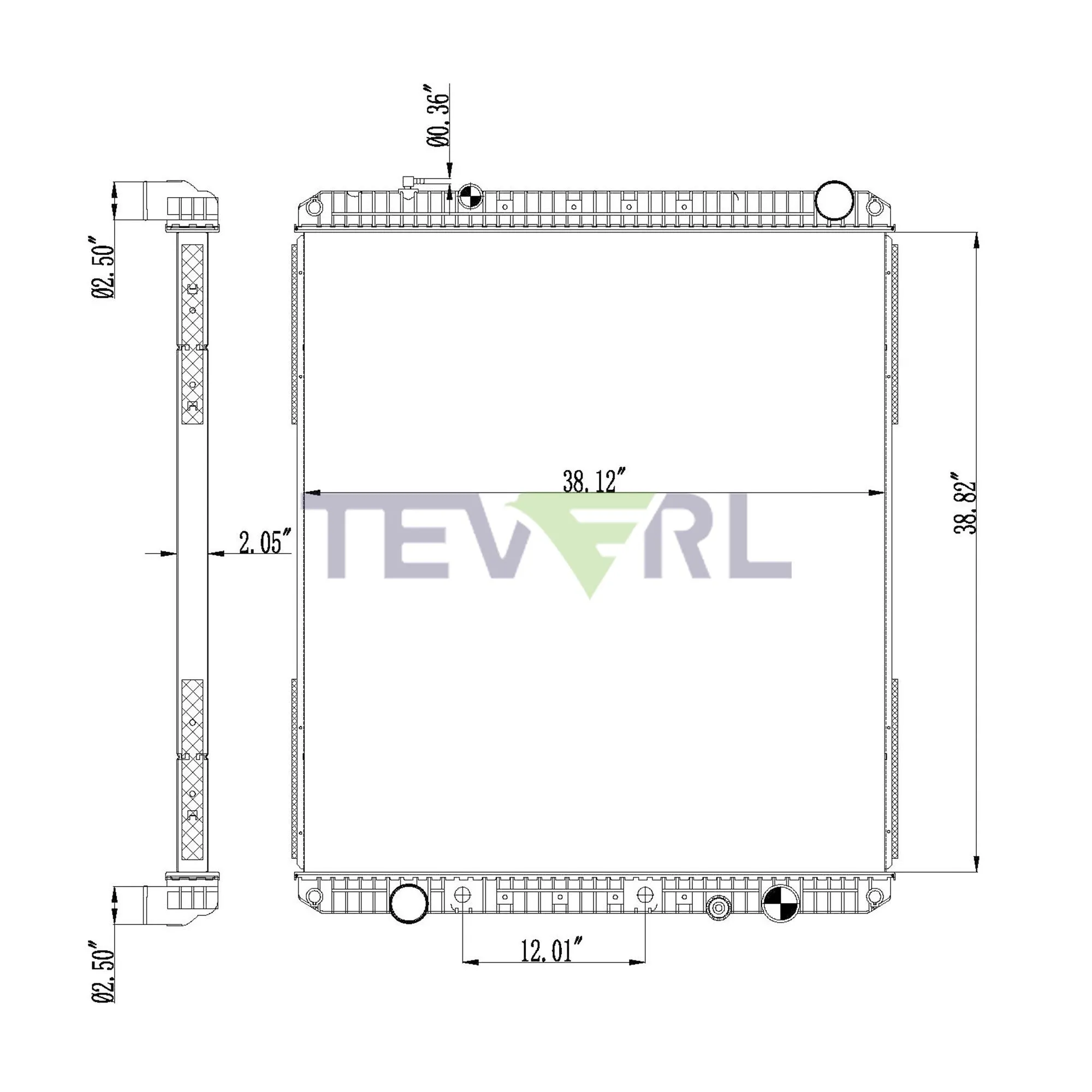 10101018 FREIGHTLINER RADIATOR WITH OIL COOLER