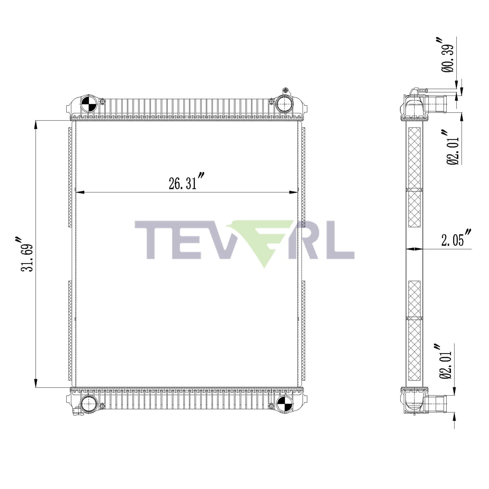 10101041 FREIGHTLINER RADIATOR