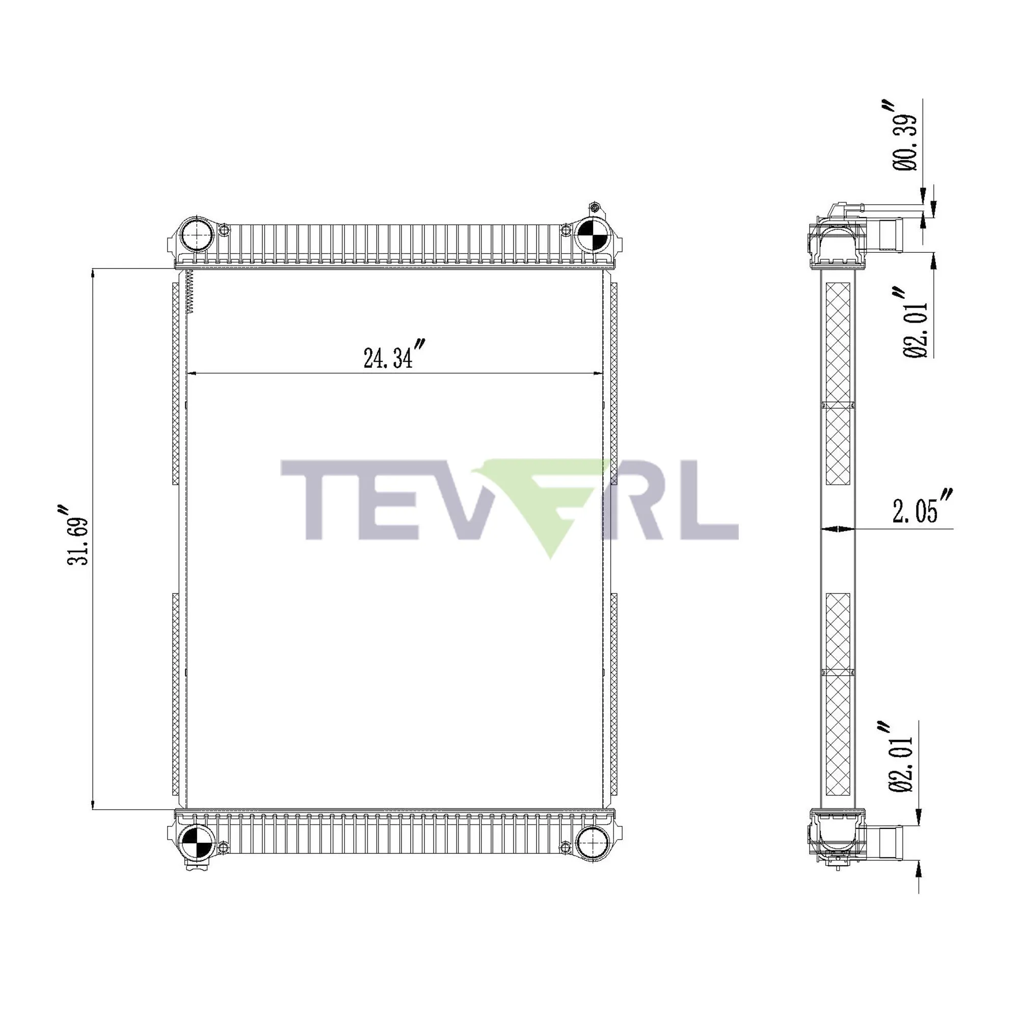 10101043 FREIGHTLINER RADIATOR