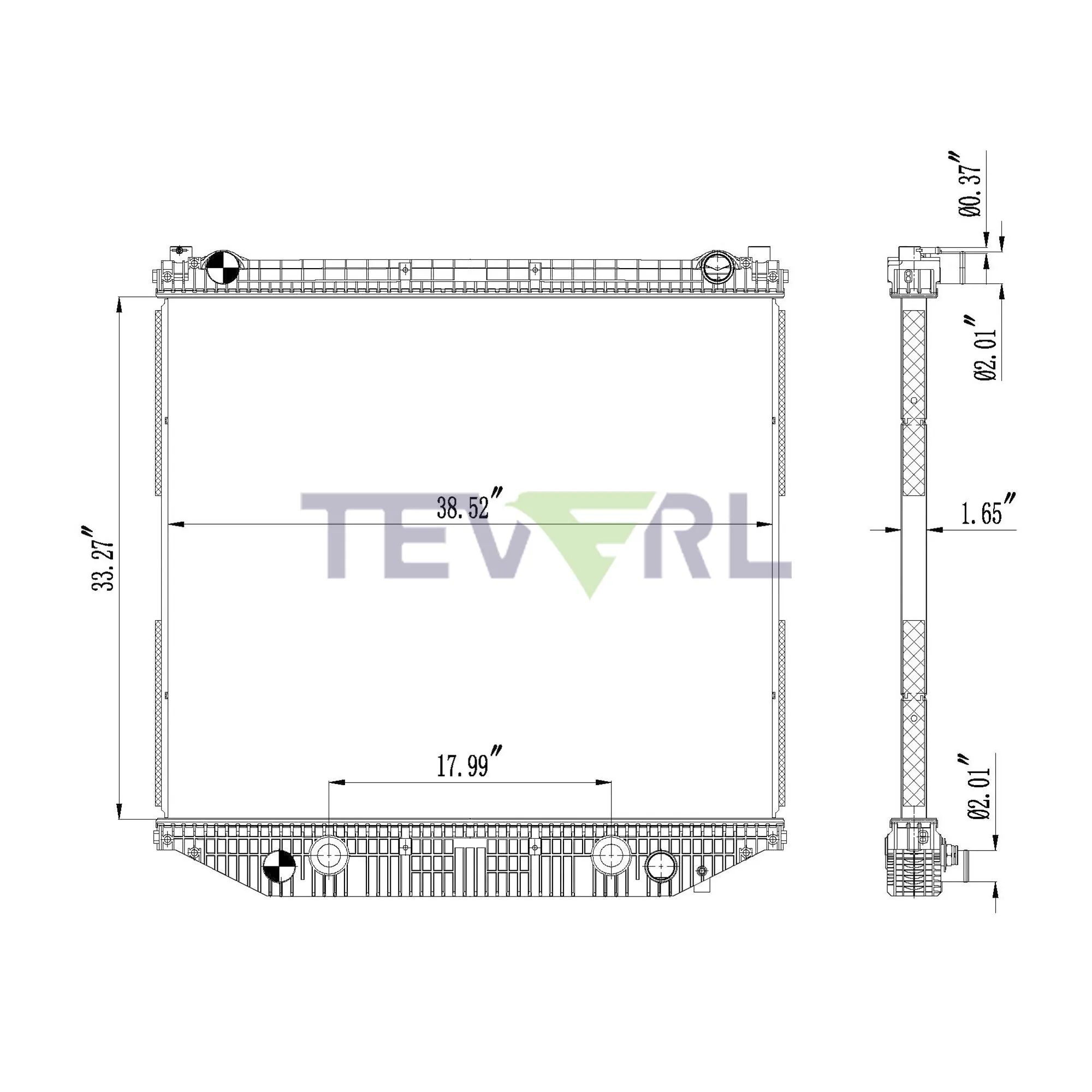 10101052 FREIGHTLINER RADIATOR