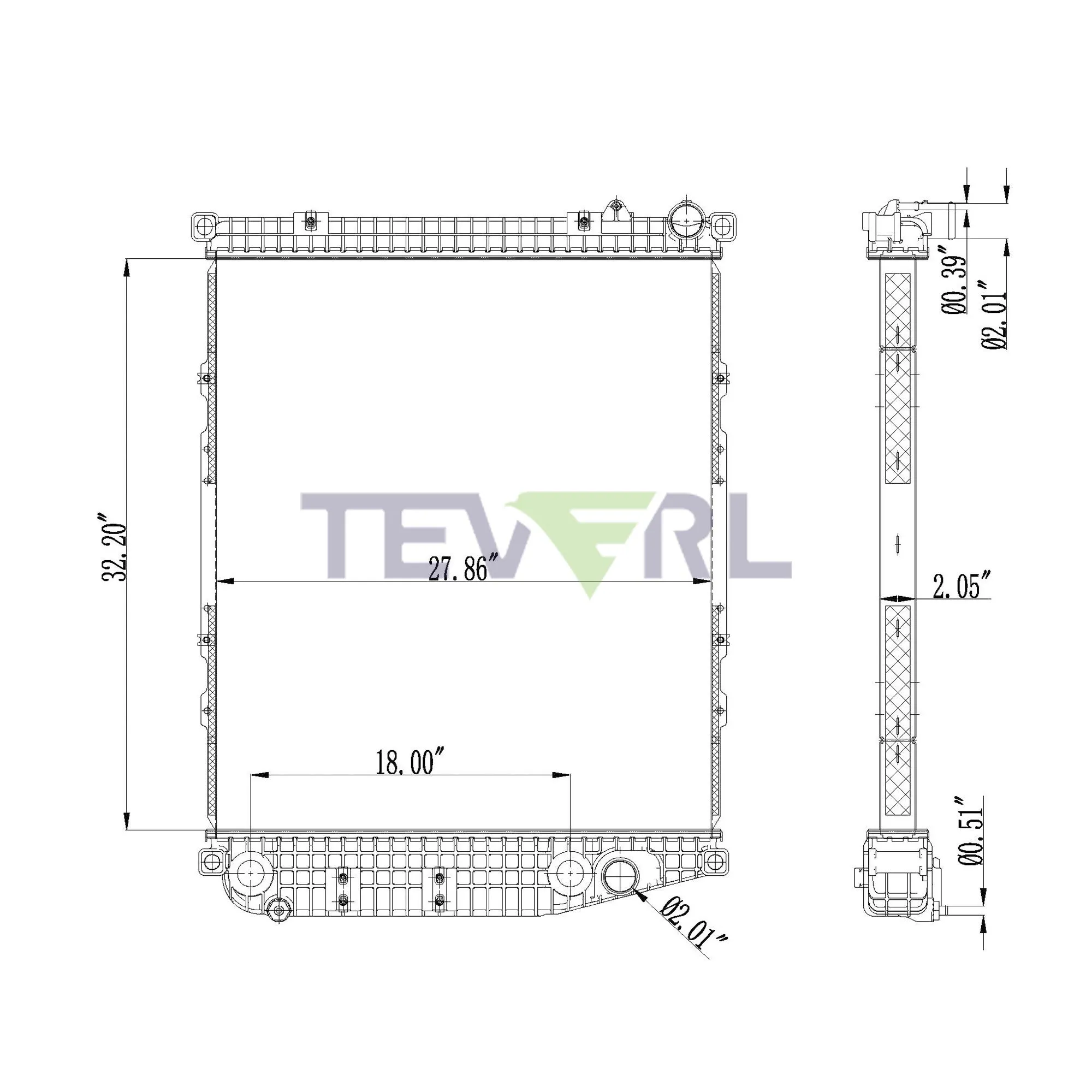 10101077 FREIGHTLINER RADIATOR