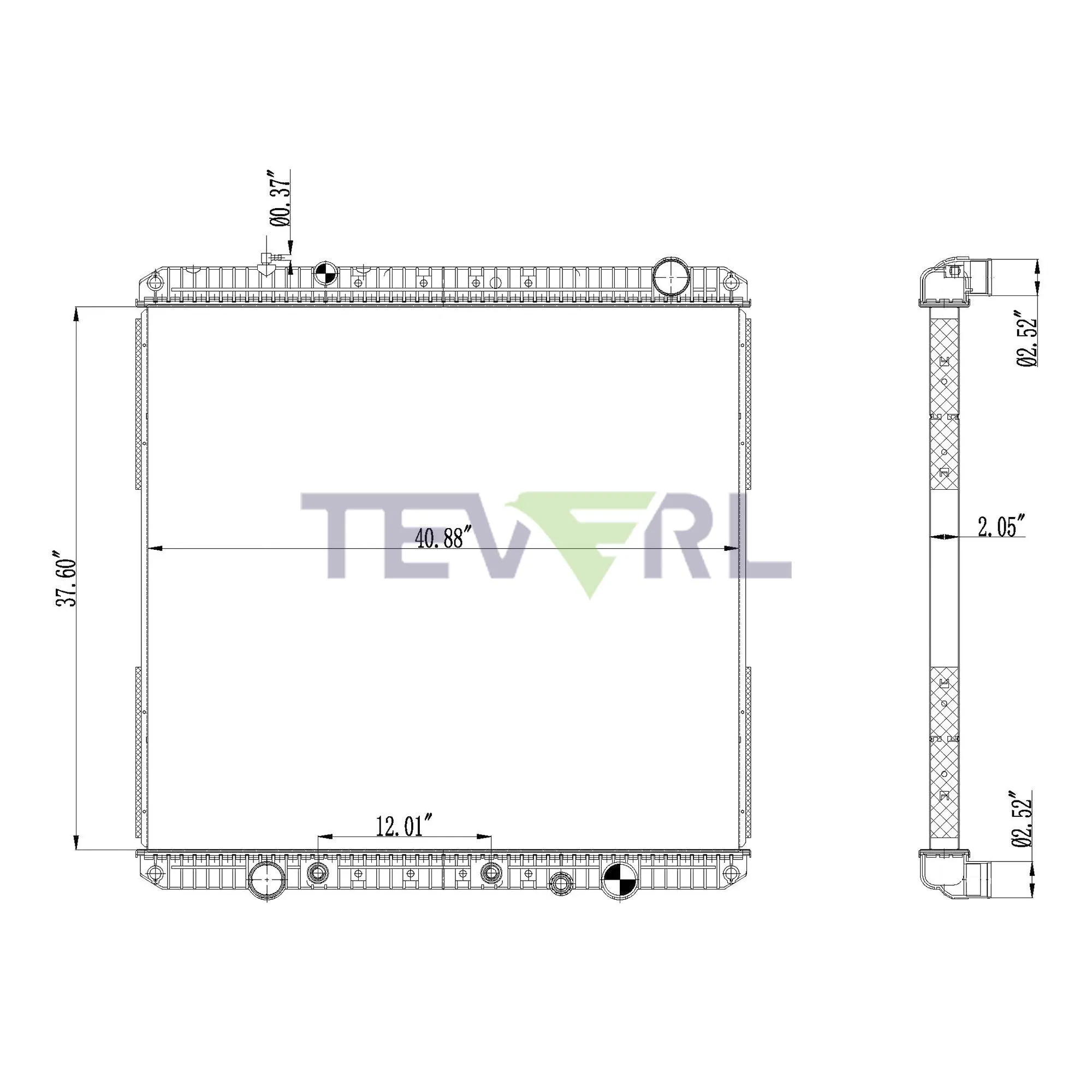 10101078 WESTERN STAR RADIATOR