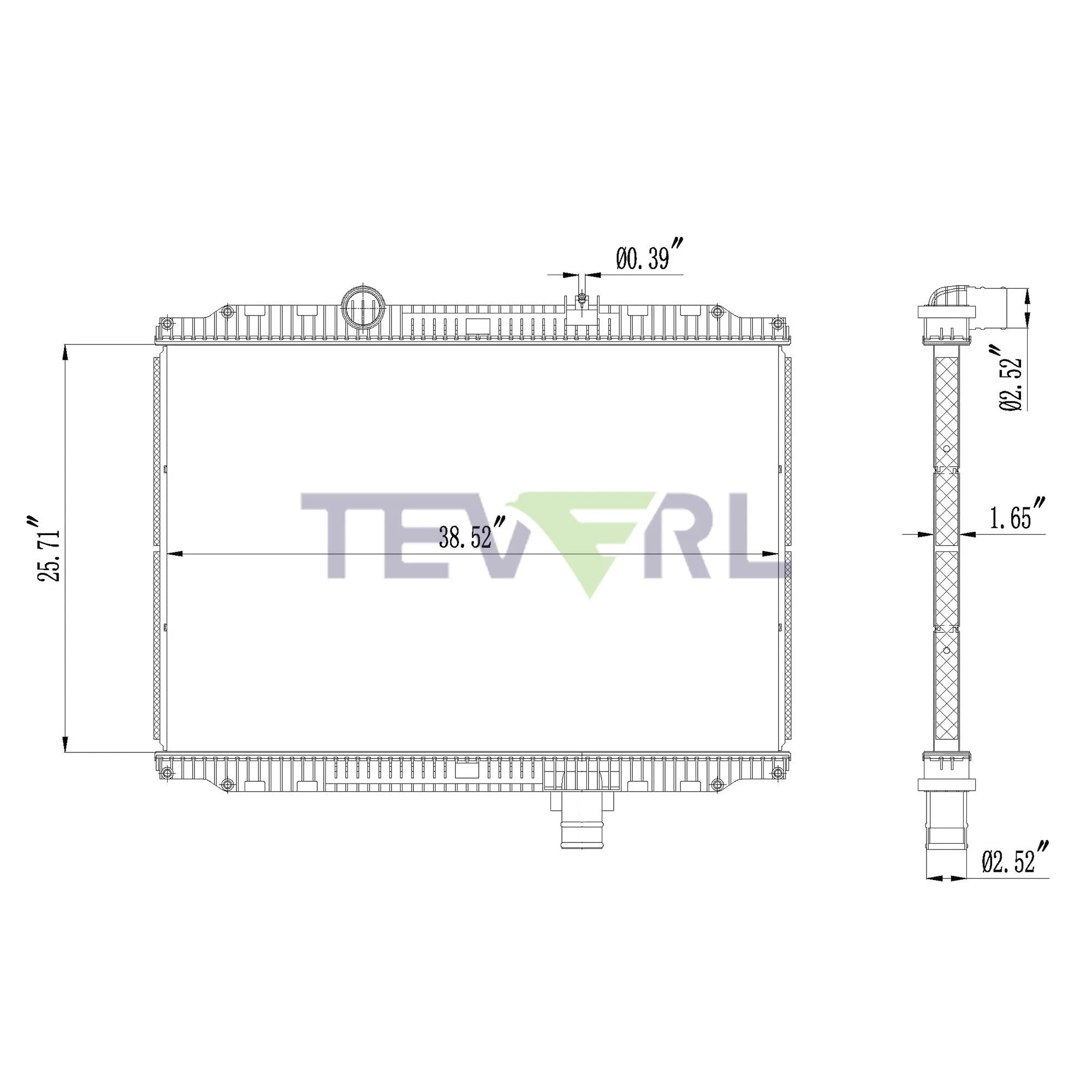 10201002 KENWORTH PETERBILT RADIATOR