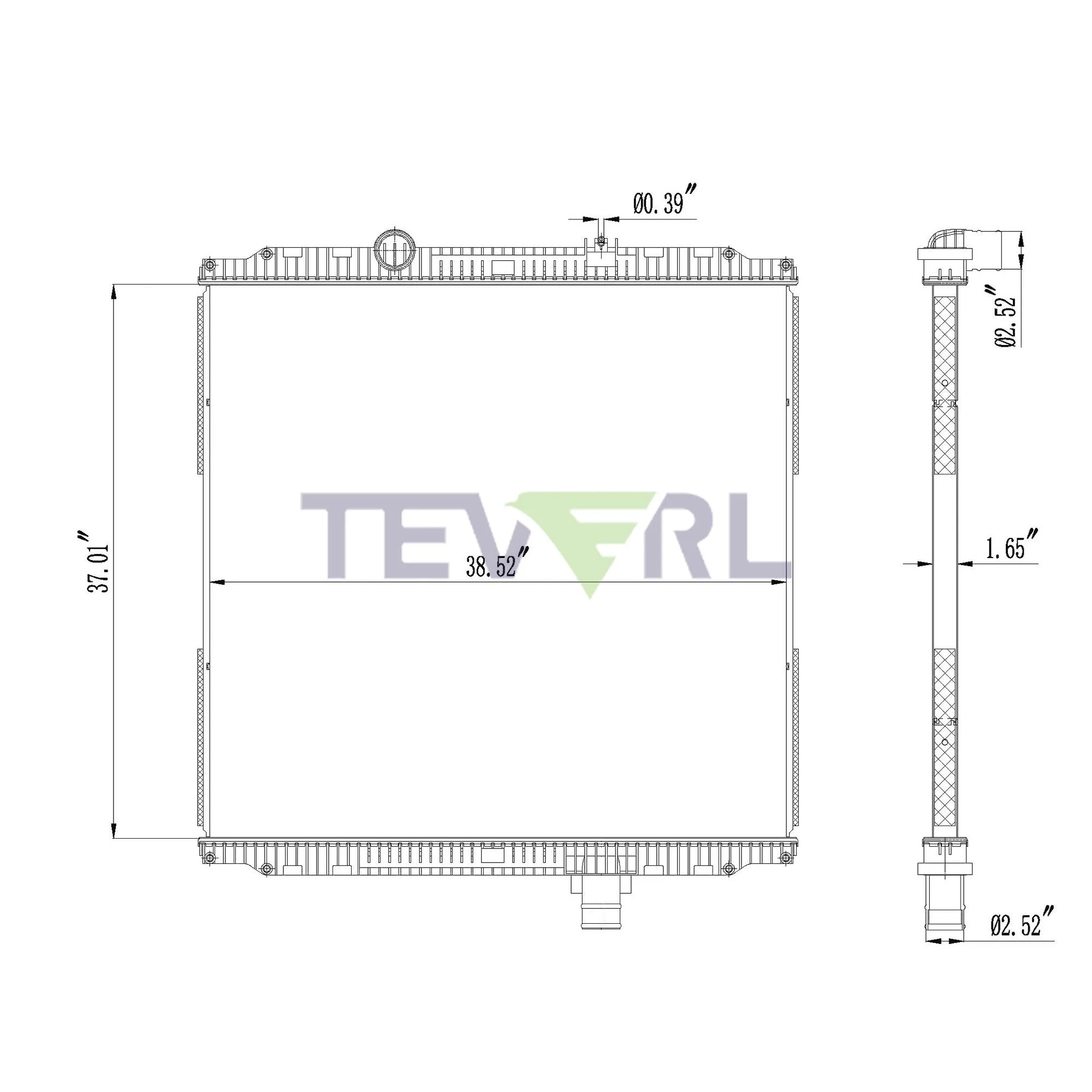 10201005 KENWORTH PETERBILT RADIATOR